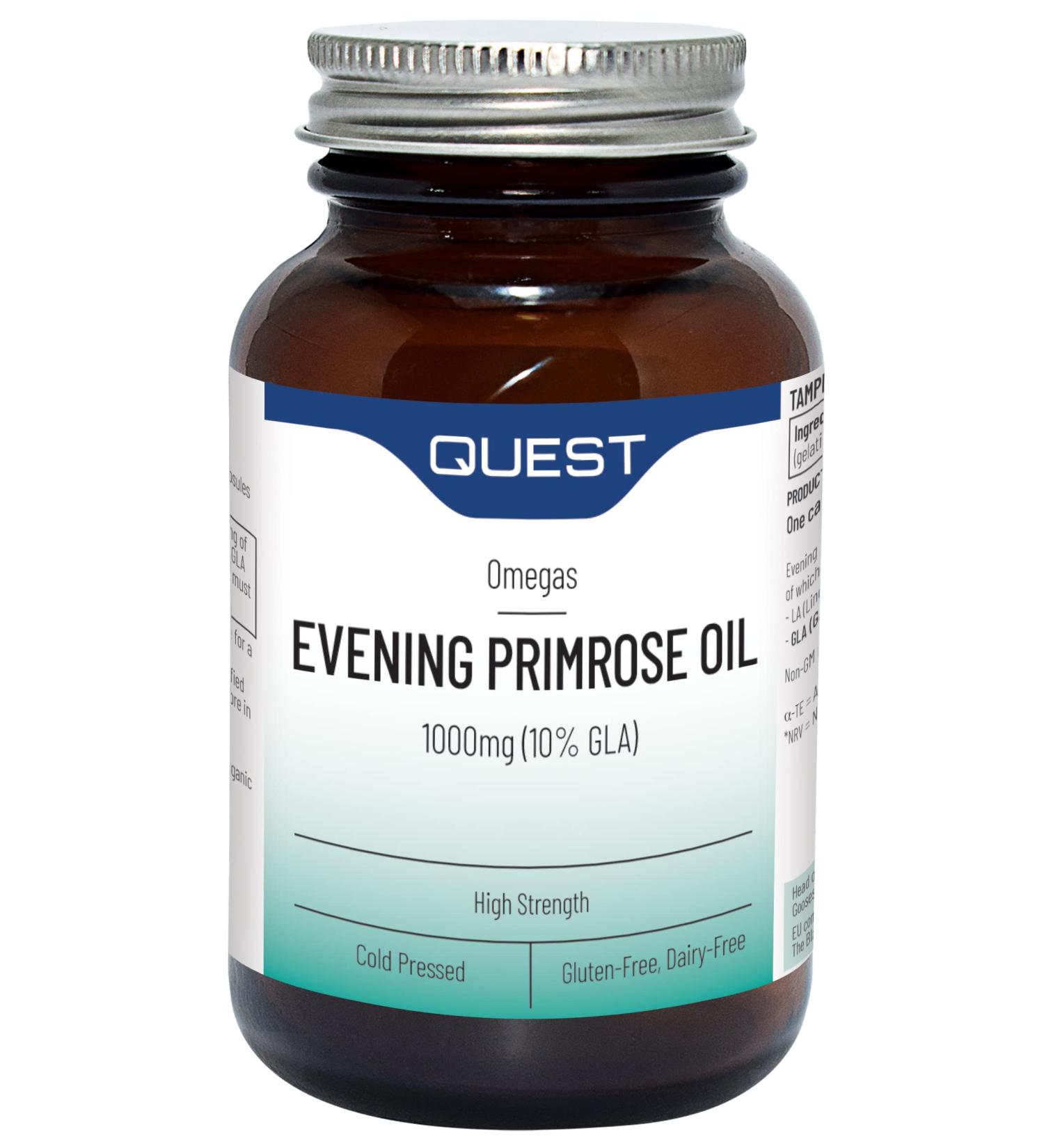 Quest 1000mg Evening Primrose Oil - Pack of 90 Capsules