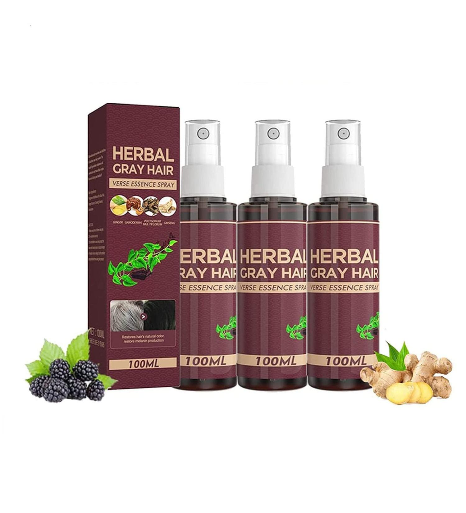 Gray Hair Reverse Herbal Essence Spray - Hair Coloring Conditioner for 4 Weeks Gradual Results - Buy Online on GoSupps.com