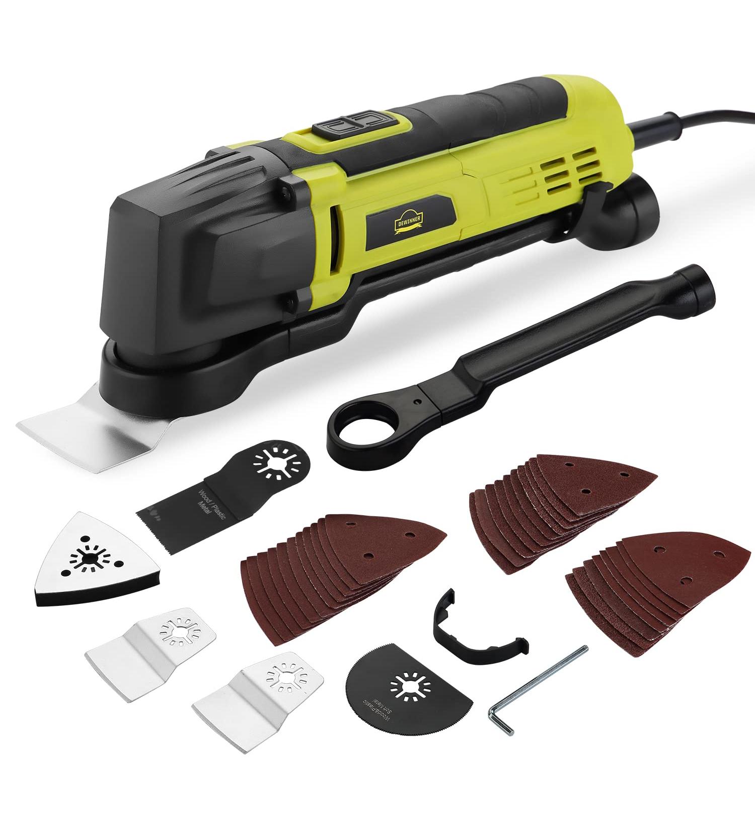 DEWINNER Oscillating Multi-Tool Detail Sander for Drill Attachment Sanding Kit a Mini Saw & Grinder Scraper and Grout Remover Variable Speed Universal Fit Accessory - Buy Online on GoSupps.com