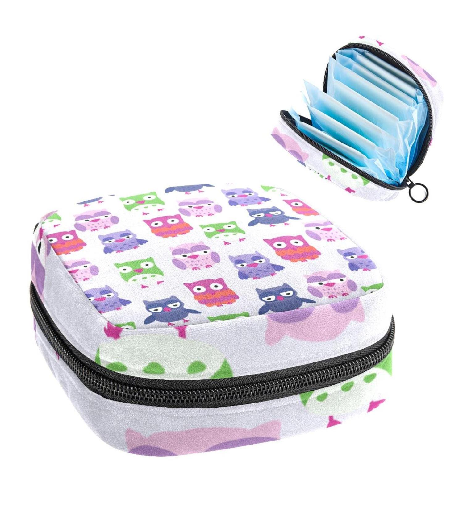 Colorful Buho Owl Pattern Sanitary Napkin Storage Bag - Multi-colored 8 - Buy Online on GoSupps.com
