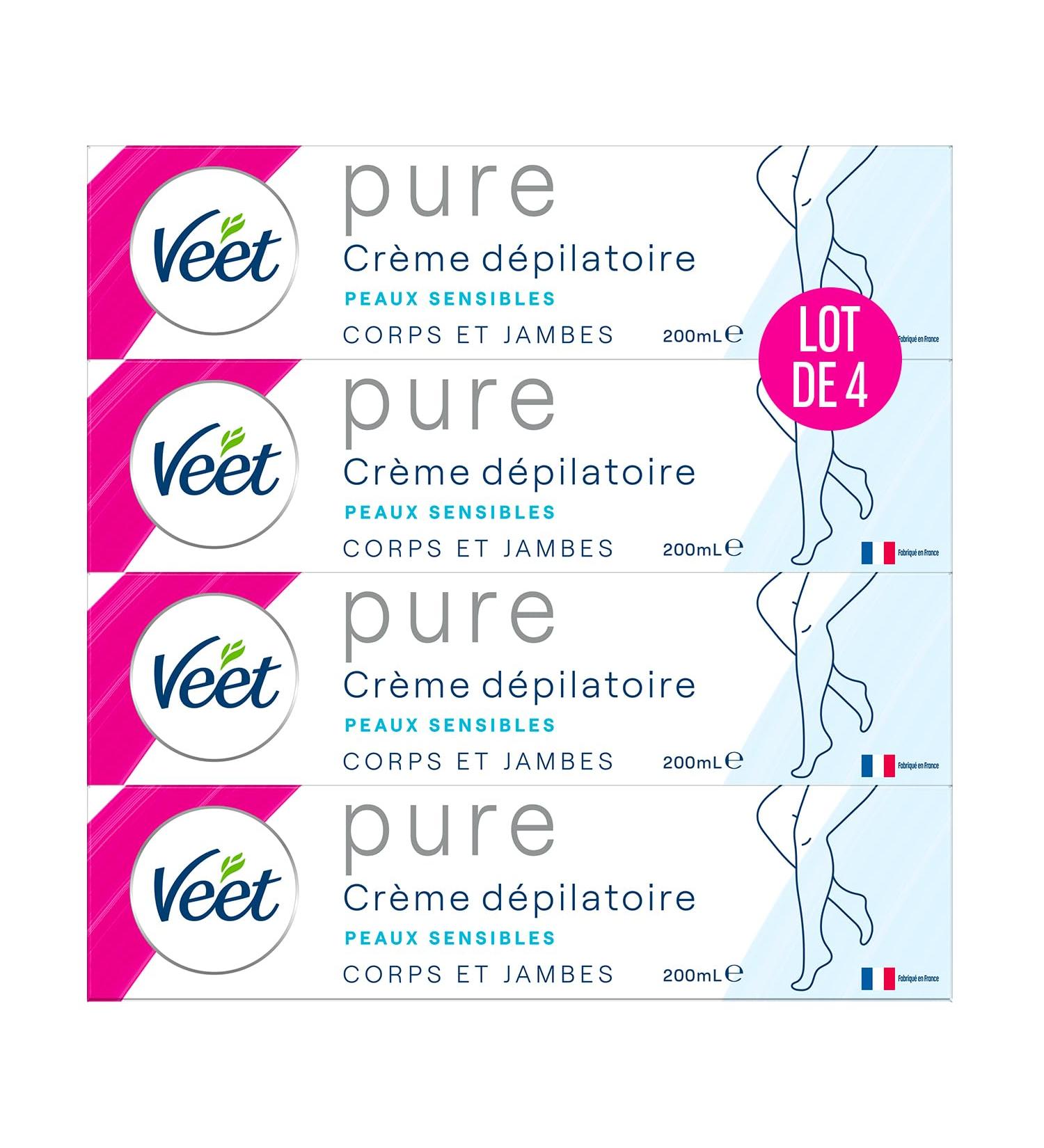 VEET PURE - Cr me D pilatoire Corps & Jambes - Peaux Sensibles - Sans Odeur d'Amoniaque - Lot de 4x200ml - Buy Online on GoSupps.com