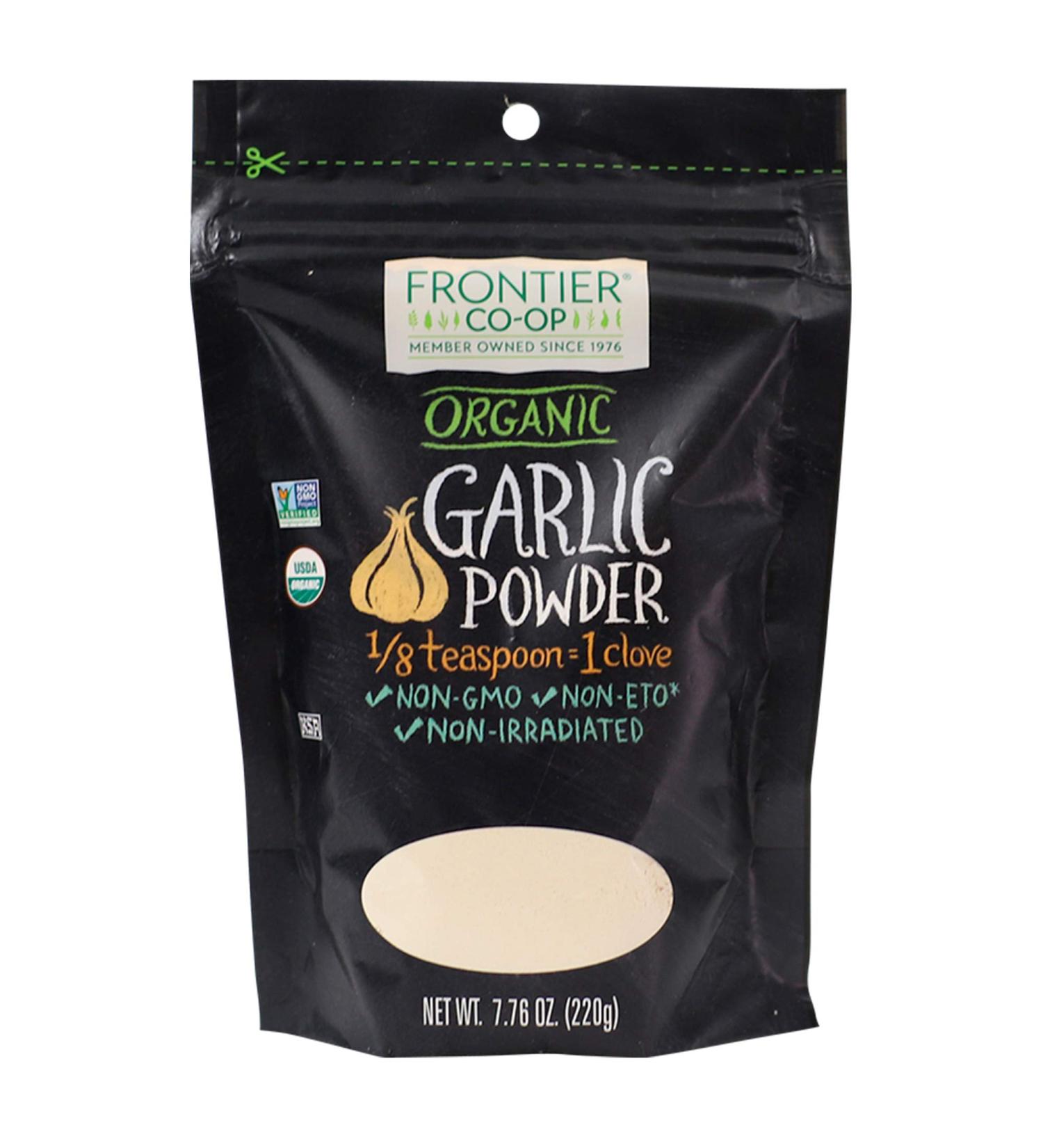 Frontier Co-op Organic Garlic Powder 7.76 oz - Pure Flavor & Freshness - Buy Online on GoSupps.com