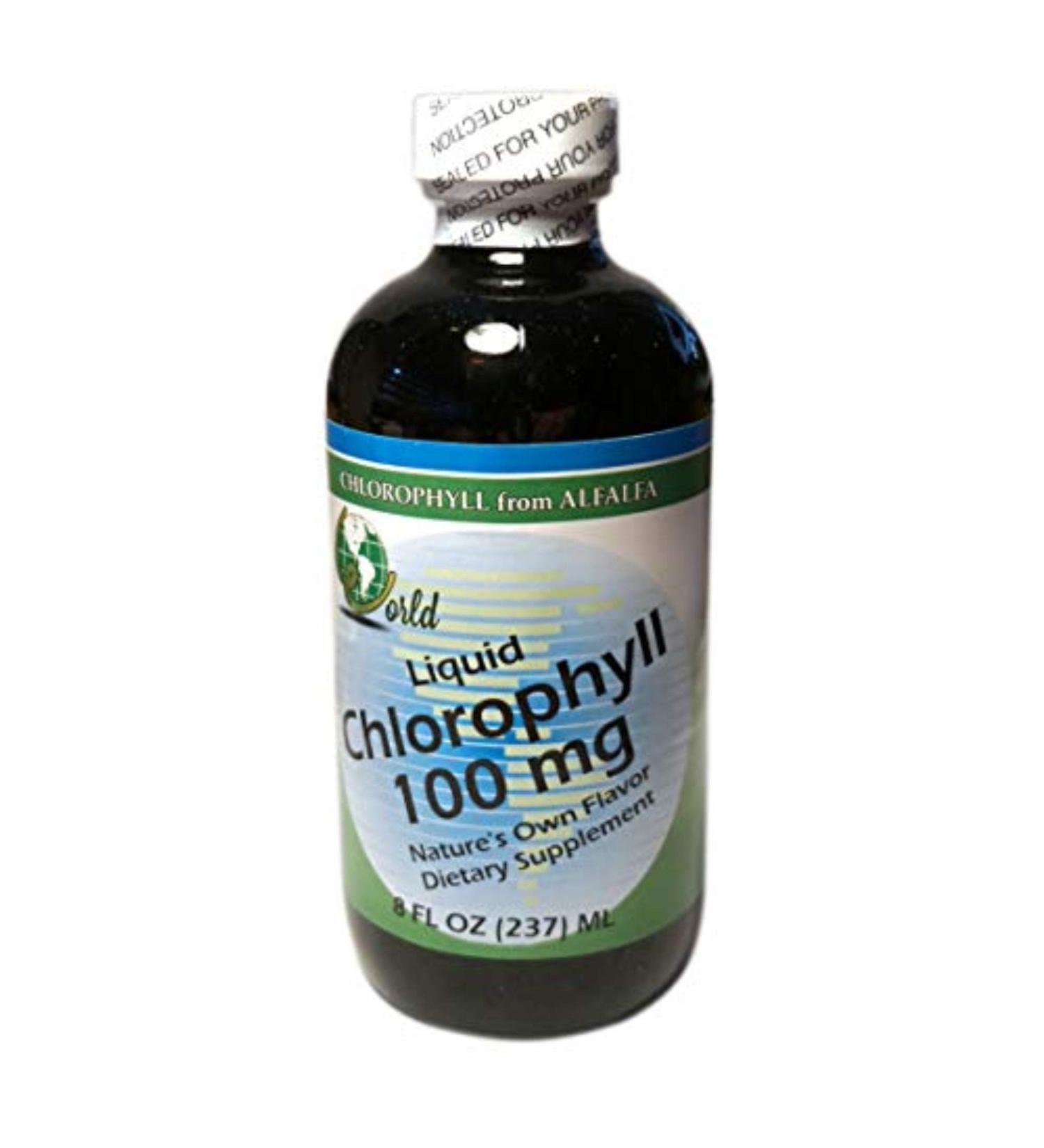 World Organic Chlorophyll Liquid 100mg 8 oz - Natural Detox & Immune Support - Buy Online on GoSupps.com
