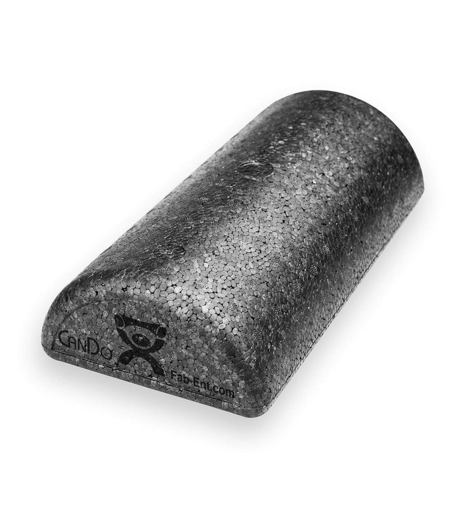 CanDo Black High-Density Foam Roller 6 x 12 - Muscle Restoration & Physical Therapy - Buy Online on GoSupps.com
