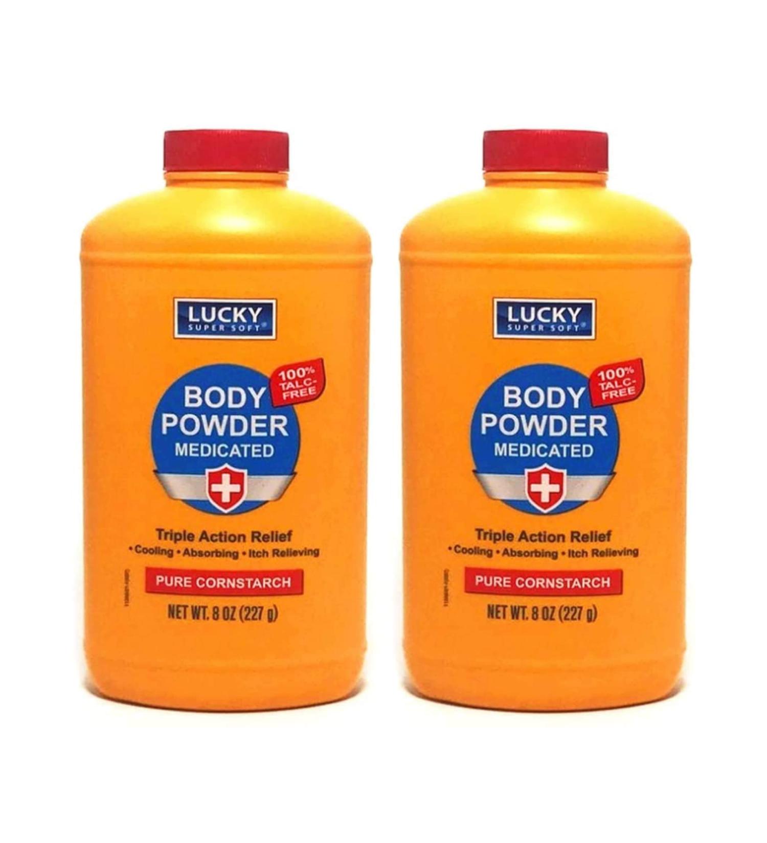 2 pc Medicated Body Powder 8 oz | Triple Action Relief, Talc-Free | Anti-Odor, Anti-Sweat, Anti-Moisture | With Menthol & Zinc Oxide - Buy Online on GoSupps.com