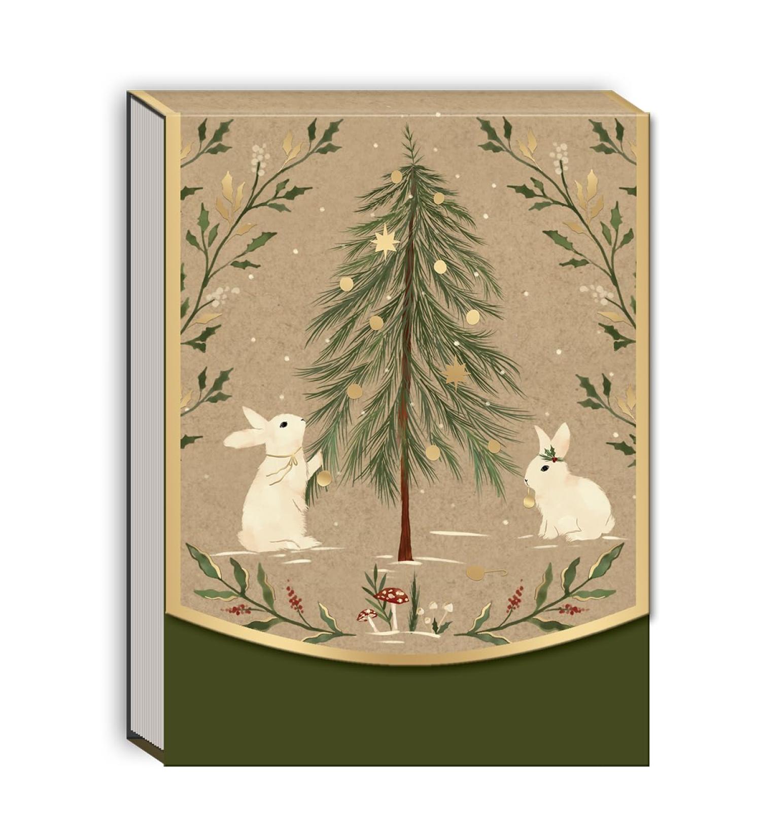 Punch Studio Molly & Rex Woodland Rabbit Xmas Pocket Notepad | International Shipping Available - Buy Online on GoSupps.com