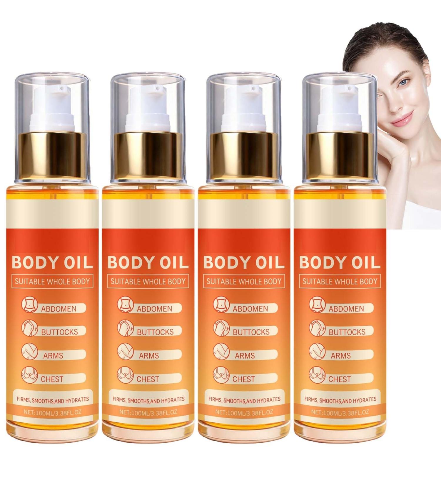 Huile hydratante raffermissante pour le corps huile de massage raffermissante pour corps huiles apr s douche traitement hydratant raffermissant bras huiles d'hydratation quotidiennes (4pcs) - Buy Online on GoSupps.com
