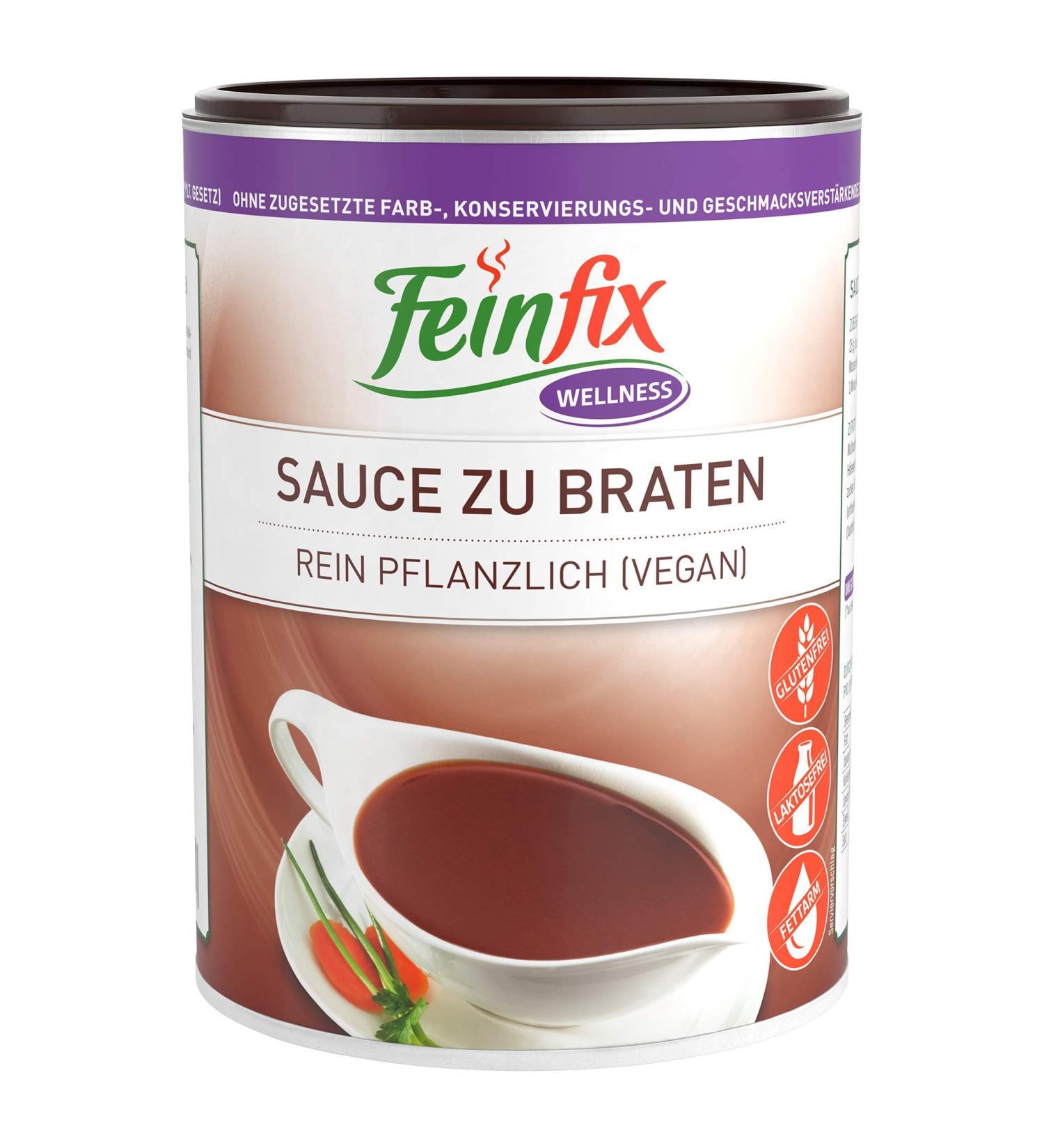 Fine Fix Wellness Sauce to Fry 500g - Vegan & Lactose-Free Saßenbinder Low-Calorie Gravy & Noodle Sauce | International Shipping - Buy Online on GoSupps.com