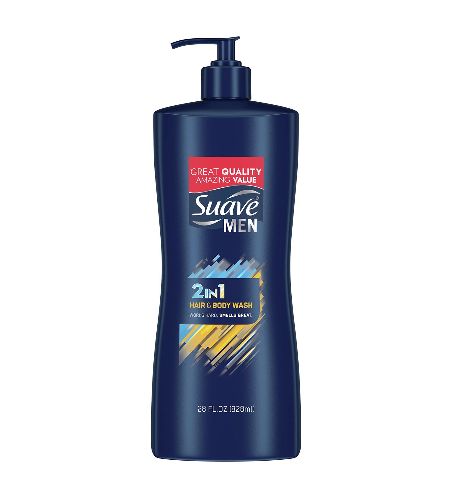 Suave Men 2 in 1 Hair and Body Wash - 28 oz | Refreshing Cleanser for Men - Buy Online on GoSupps.com
