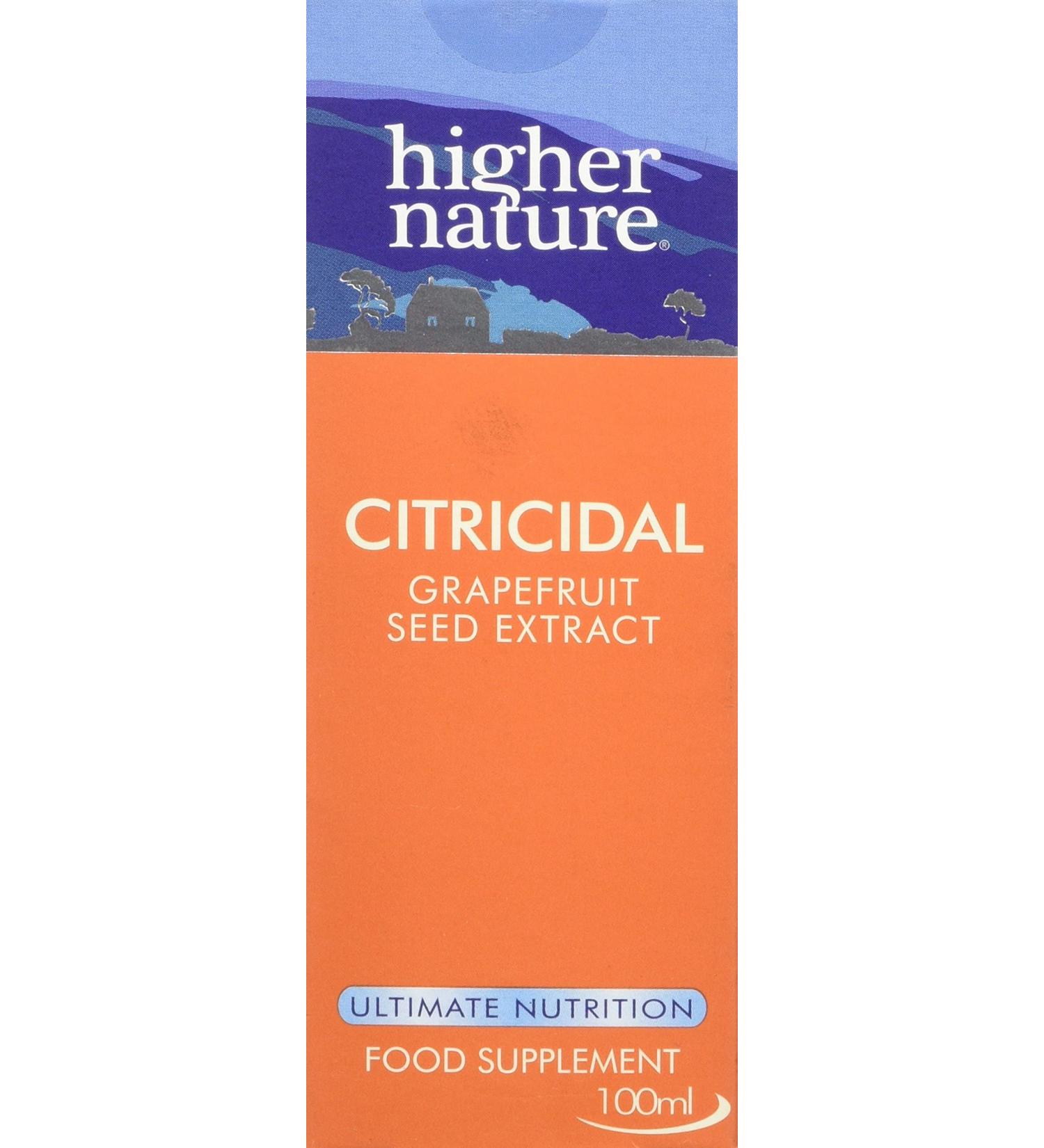 Higher Nature - Citricidal Grapefruit Seed Extract - Digestive Support - Made with Grapefruits - Gluten Free - Vegetarian & Vegan - 100ml 100 ml (Pack of 1)