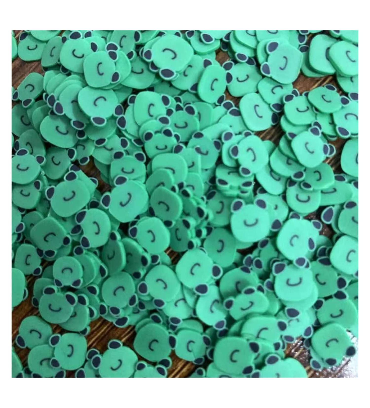 QR 100g 5/10mm Cartoon Frog Slice Slimes Resin Polymer Hot Clay Sprinkles Nail Art Decoration DIY Slime Filling Accessories T1127 (Color : 10mm)