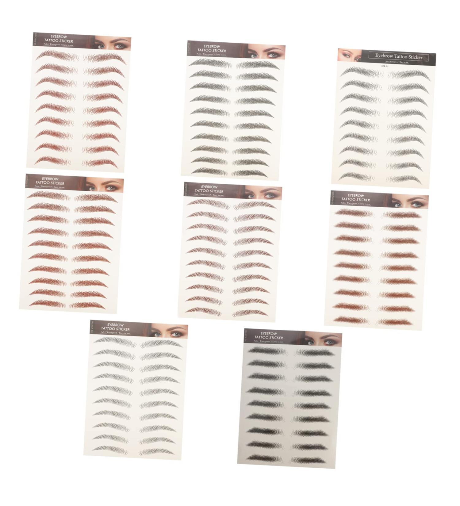 DOITOOL 8pcs Imitation Eco Eyebrow Sticker Stickers False Eyebrows for Women Water Transfer Eyebrow Sticker - Buy Online on GoSupps.com