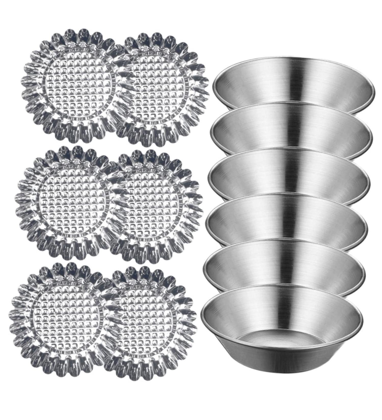 OUNONA 40 Pcs Egg Tart Mold Reusable Baking Molds Mini Pie Mini Chocolates Cheese Cake Molds Metal Muffin Tin Practical Fudge Molds Cake Mould Aluminum Alloy Stainless Steel Chrysanthemum 7X1.8CMx2pcs Silverx2pcs - Buy Online on GoSupps.com