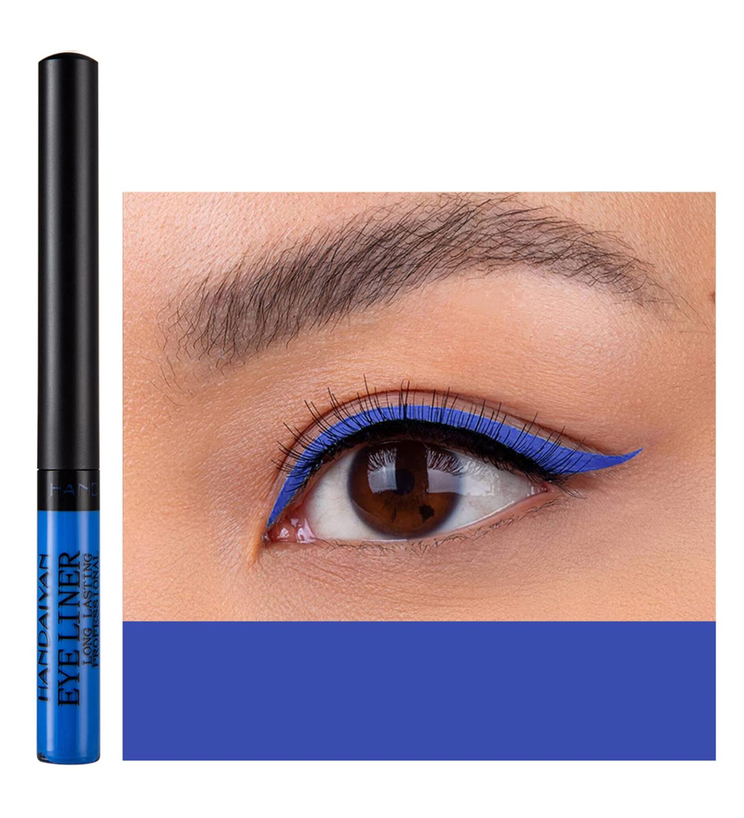 Long-Lasting Waterproof Matte Liquid Eyeliner - Highly-Pigmented Light Blue Shade for Eye Makeup - Coloured Eyeliner - Buy Online on GoSupps.com