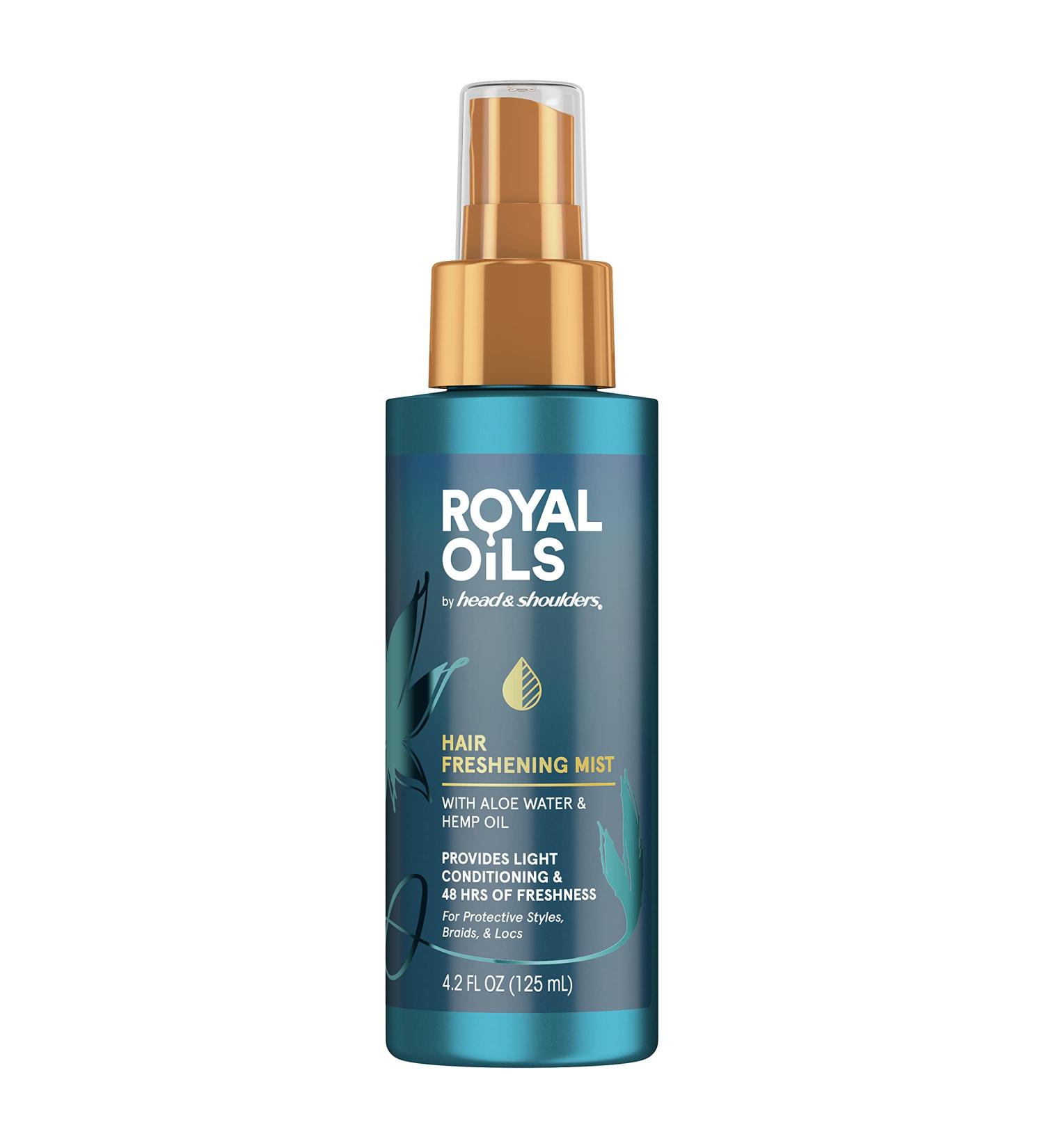 Head & Shoulders Royal Oils Hair Freshening Mist Spray 4.2 Fl Oz - Curly Hair Product with Aloe Water and Hemp Oil - Buy Online on GoSupps.com