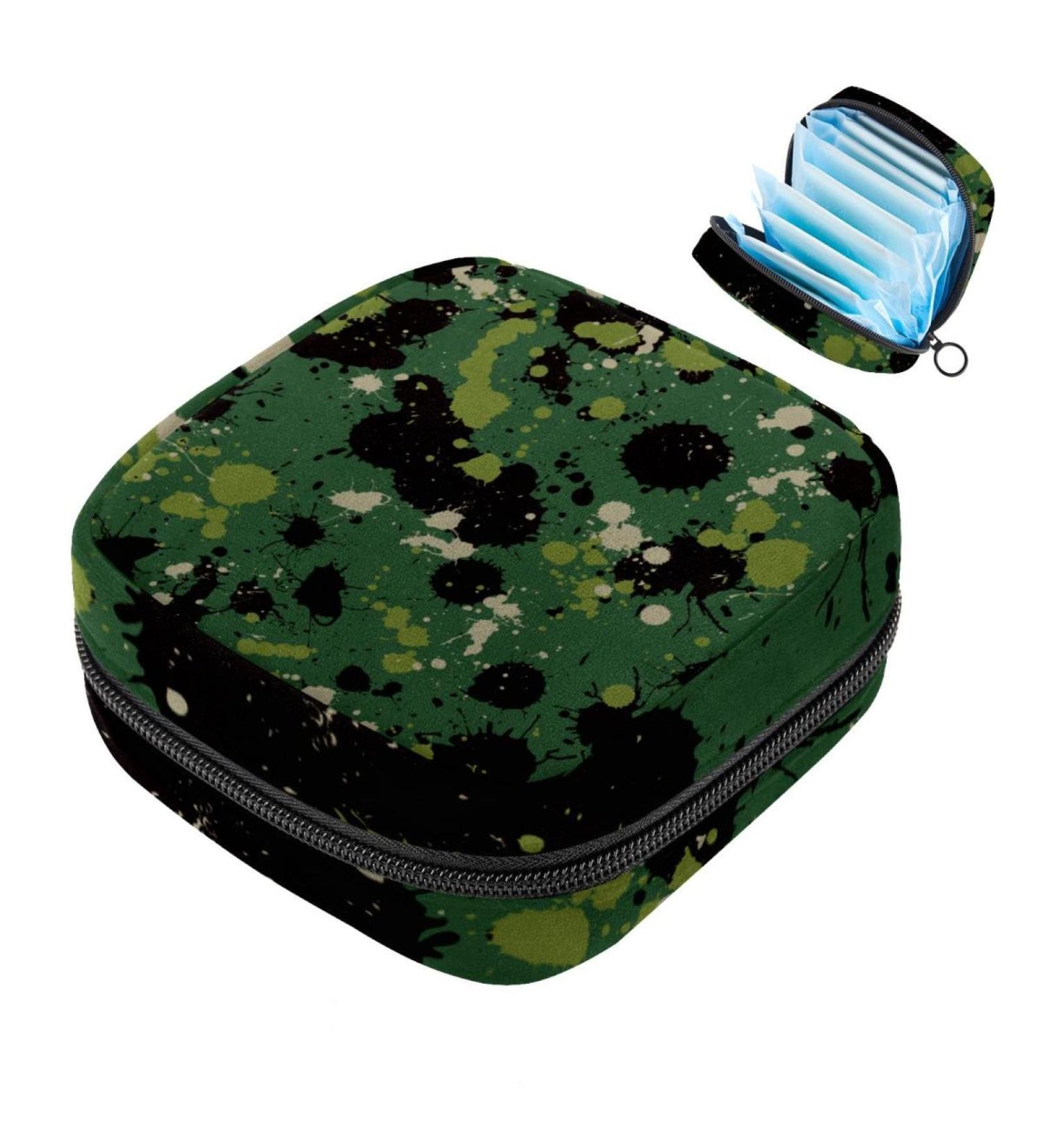 Portable Storage Bags for Women's Bandages & Menstrual Inserts - Dark Green Black Gray & Multicolored Designs - Buy Online on GoSupps.com