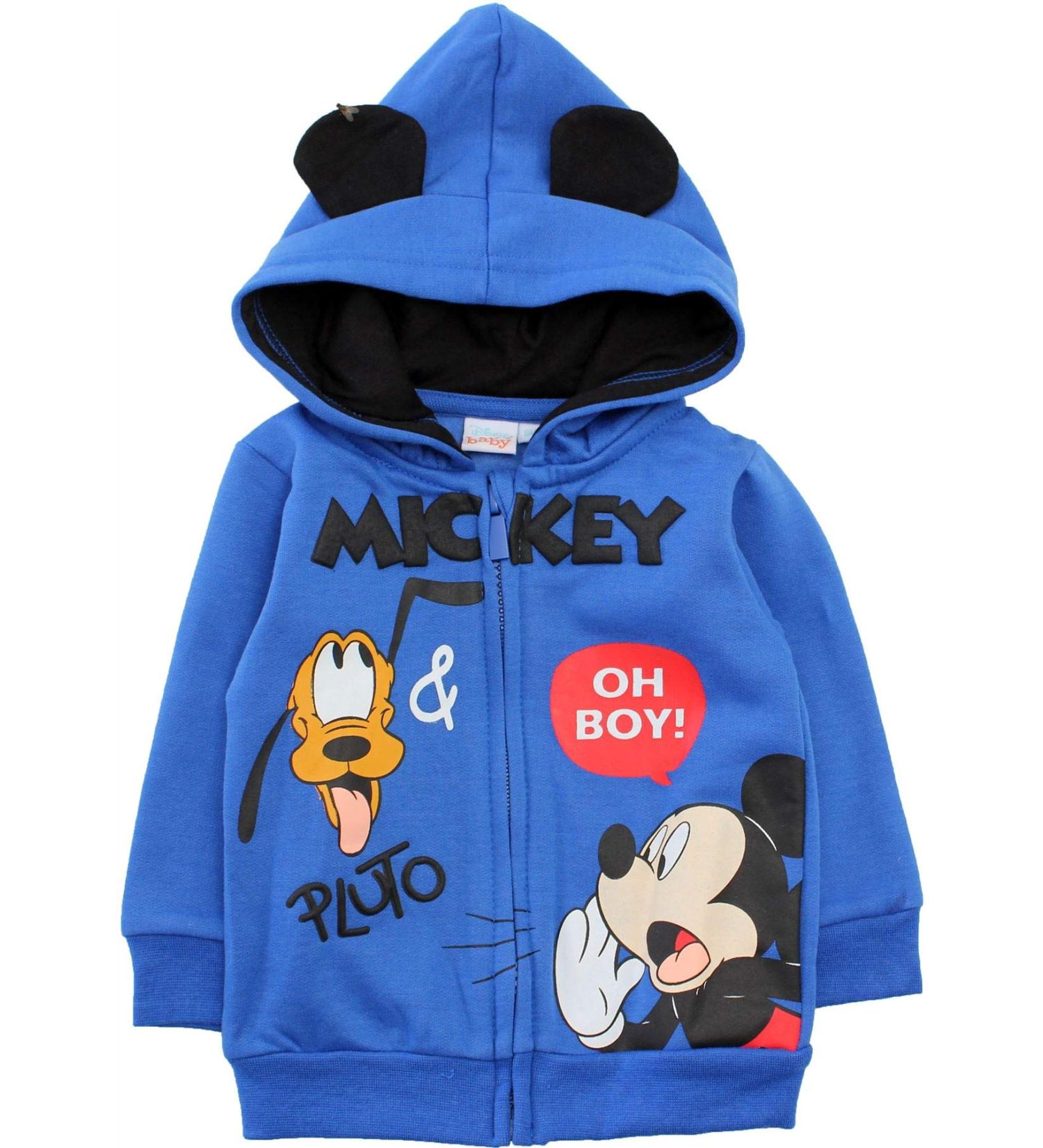 Disney Mickey Mouse Baby-Boys Pluto Oh Boy! Hoodie Jumper Blue 12 Months