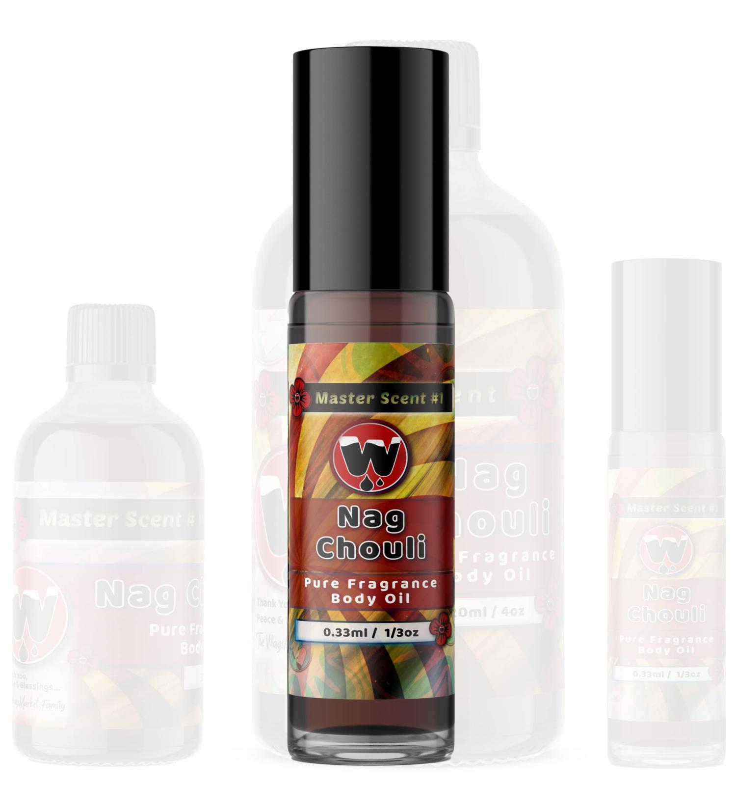 Nag Champa & Patchouli Essential Perfume Oil | WagsMarket | Roll-On & Glass Bottles (0.33oz - 4oz) | International Shipping - Buy Online on GoSupps.com