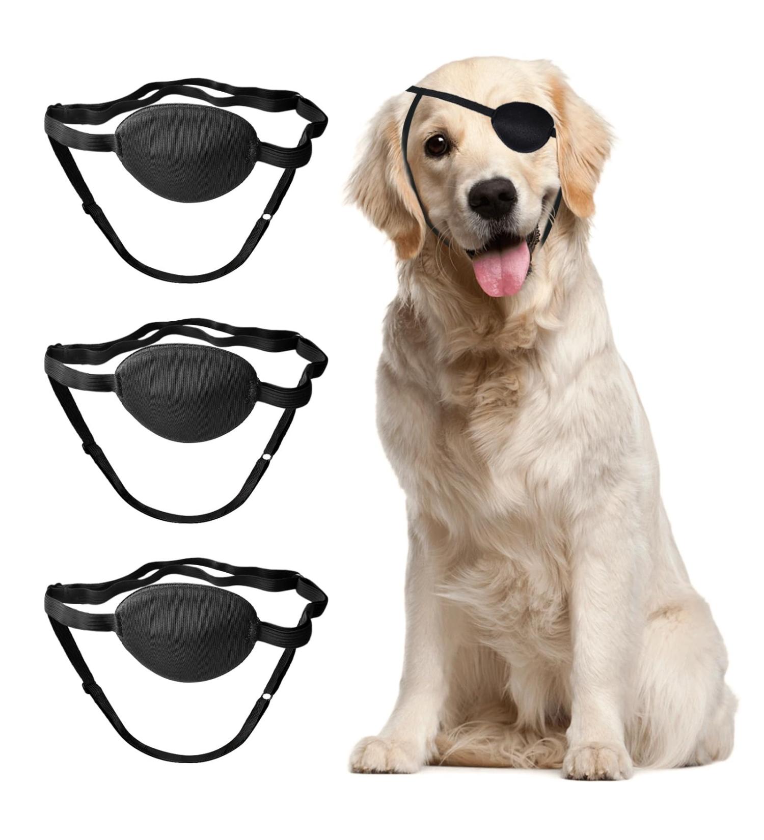 YEXEXINM 3pcs Upgrade Dog Eye Patch Premium Dog Single Eyepatch Protective Eye Cover for Small Medium Large Dogs Cats with Eye Injuries and Wounds - Buy Online on GoSupps.com