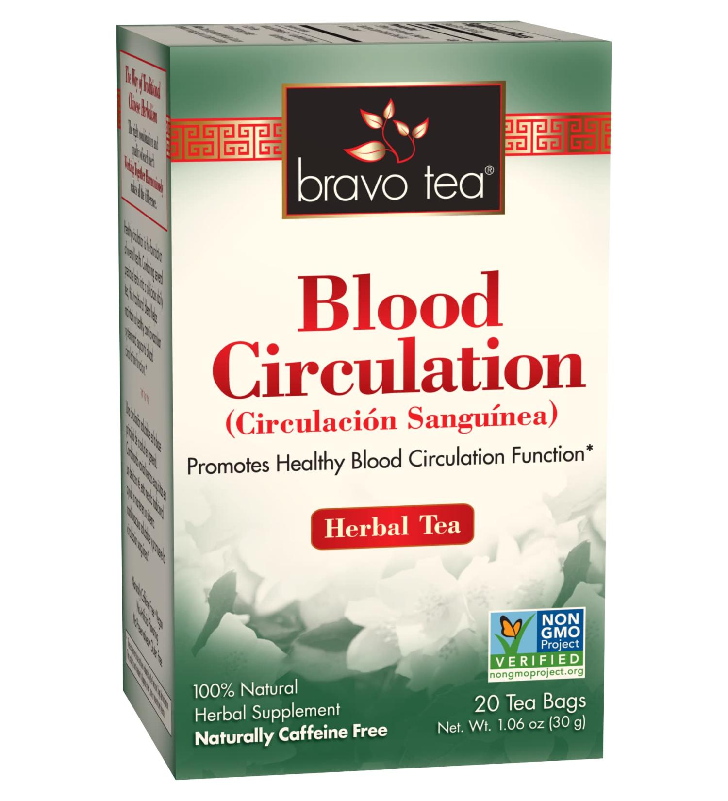 BRAVO TEAS&HERBS Blood Circulation Herbal Tea - Caffeine Free, 20 Count | Natural Wellness - Buy Online on GoSupps.com