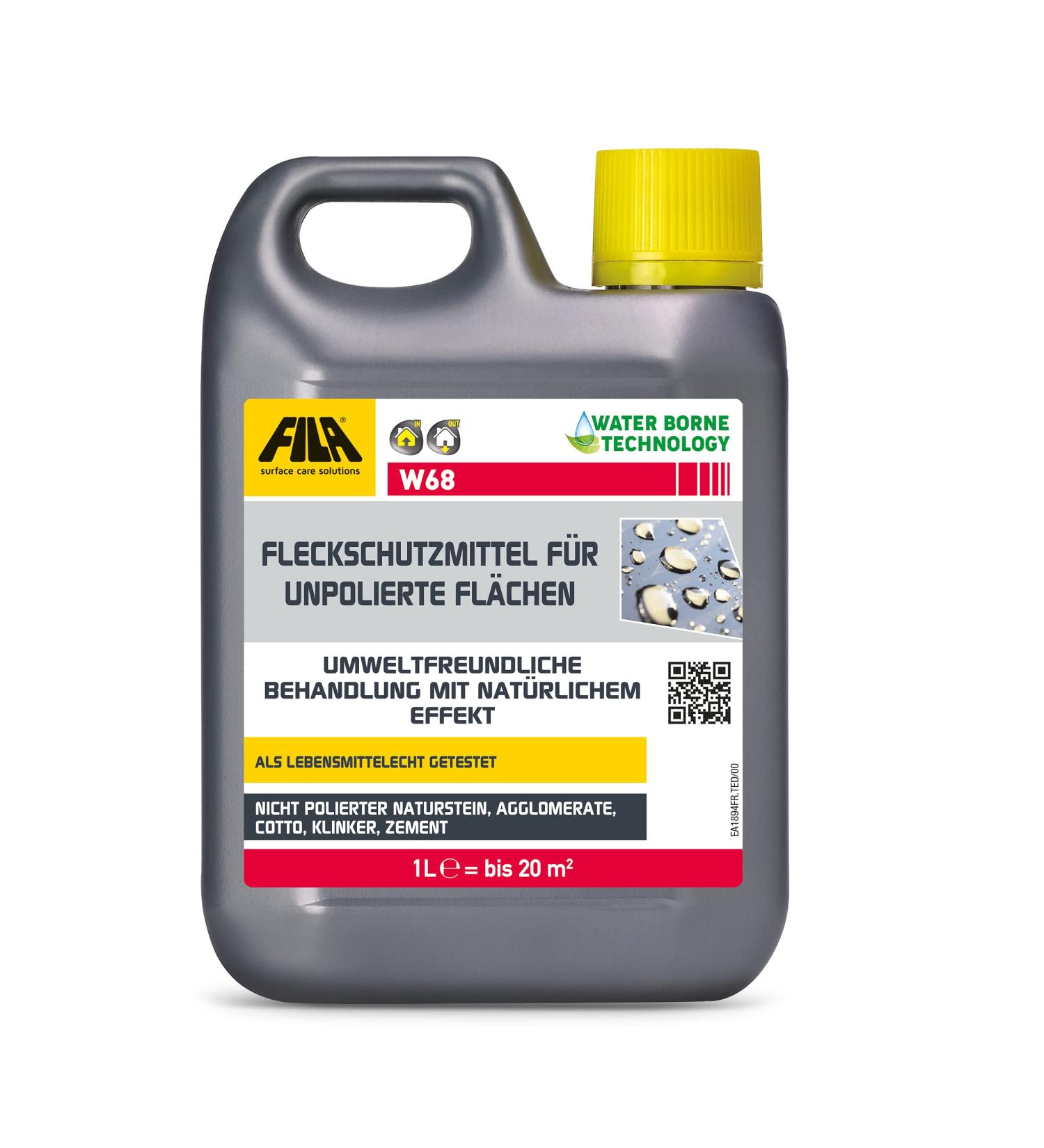 FILA Surface Care Solutions W68 Water Repellent and Oleophobic for Non-Gloss Surface Neutral 1 Litre - Buy Online on GoSupps.com