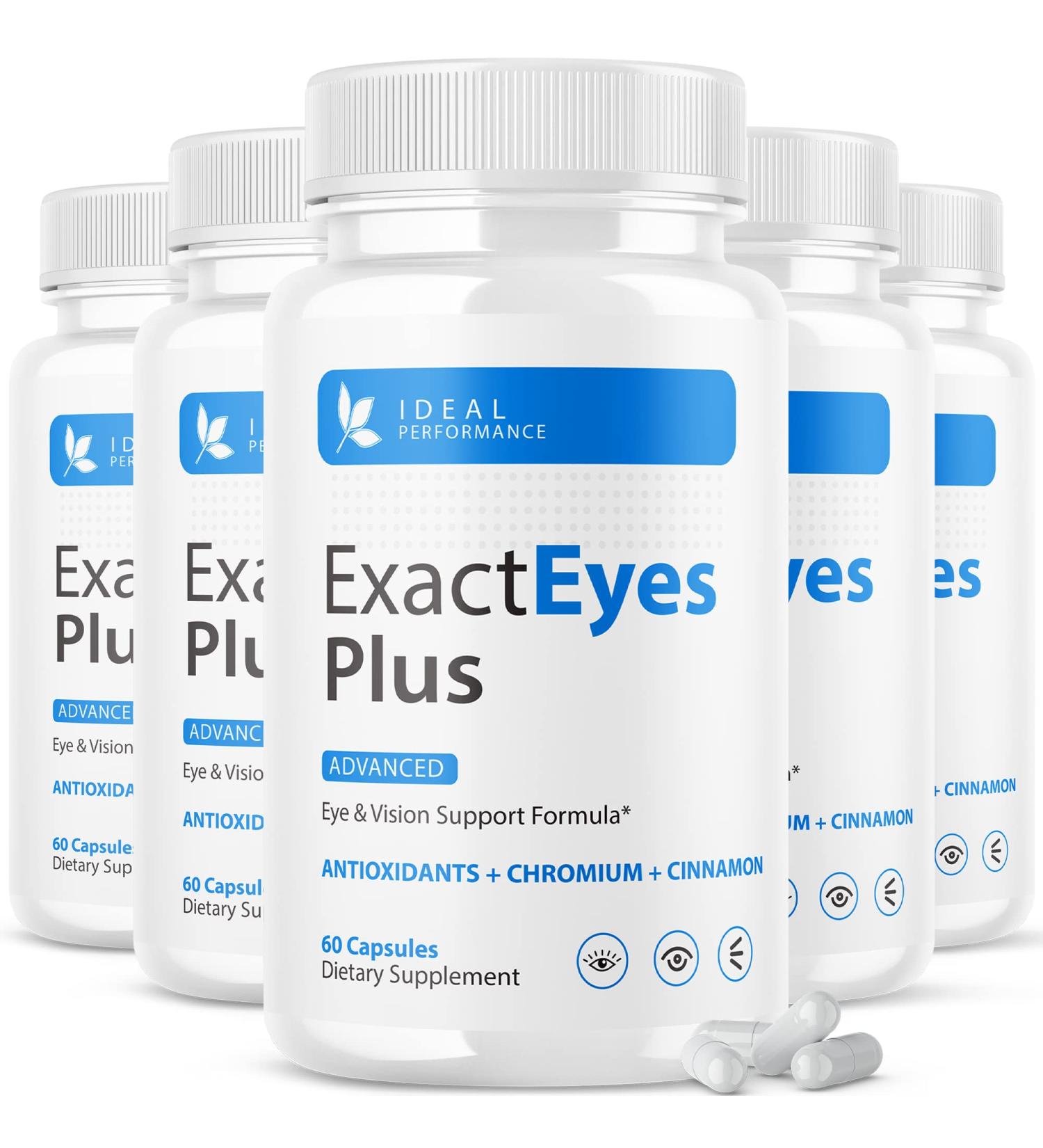 Exact Eyes Plus Advanced Eye Formula Vision Support Supplement Vitamins (5 Pack)