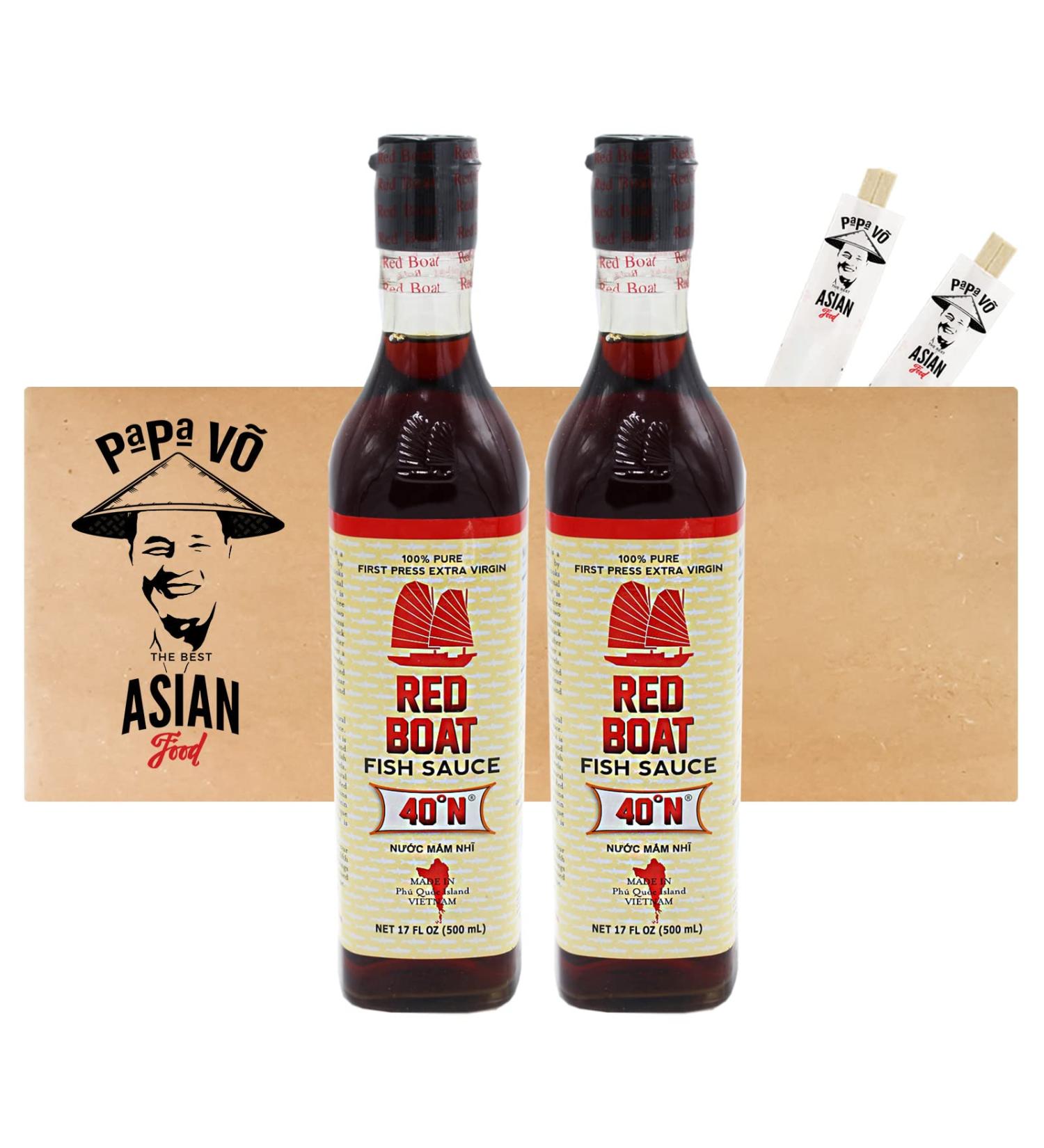 Pack of 2 (2x500ml) Red Boat Fish Sauce Vietnam (Papa Vo )