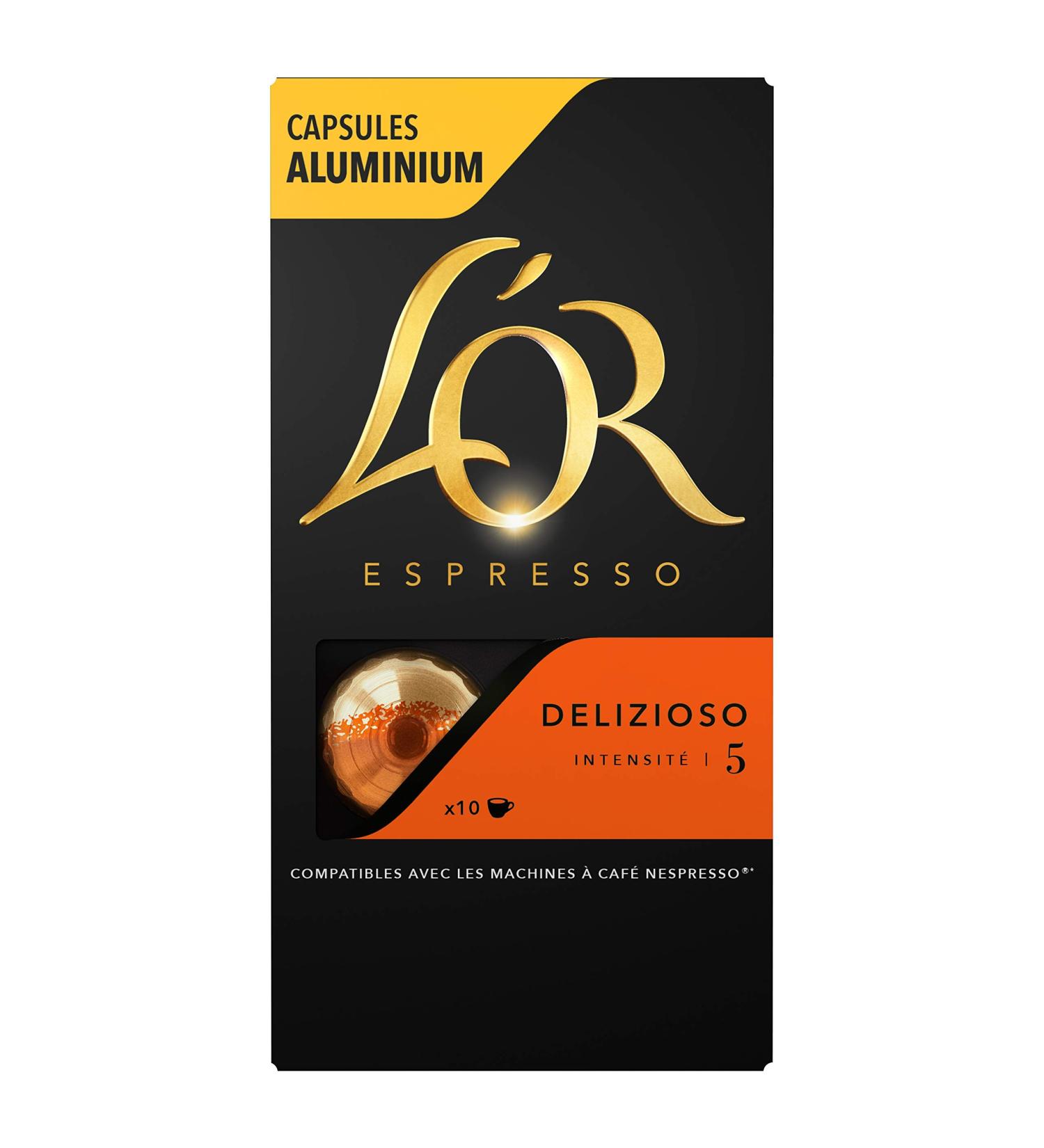 L'Or Espresso Caf Delizioso - Intensity 5 - 50 Aluminum Capsules Compatible with Nespresso * Machines (10 capsules) - Buy Online on GoSupps.com