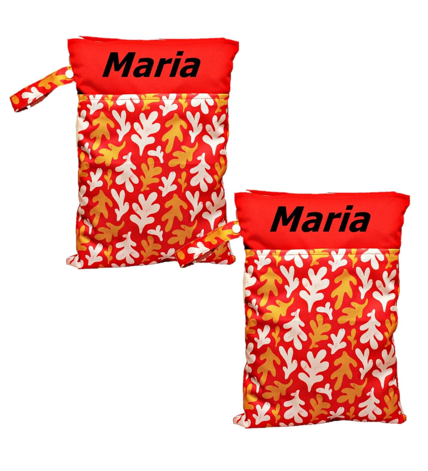 Wetbag Naspasche | 2-Piece Diaper Bag Set for Kindergarten & On-the-Go | Red Leaves | International Shipping Available - Buy Online on GoSupps.com