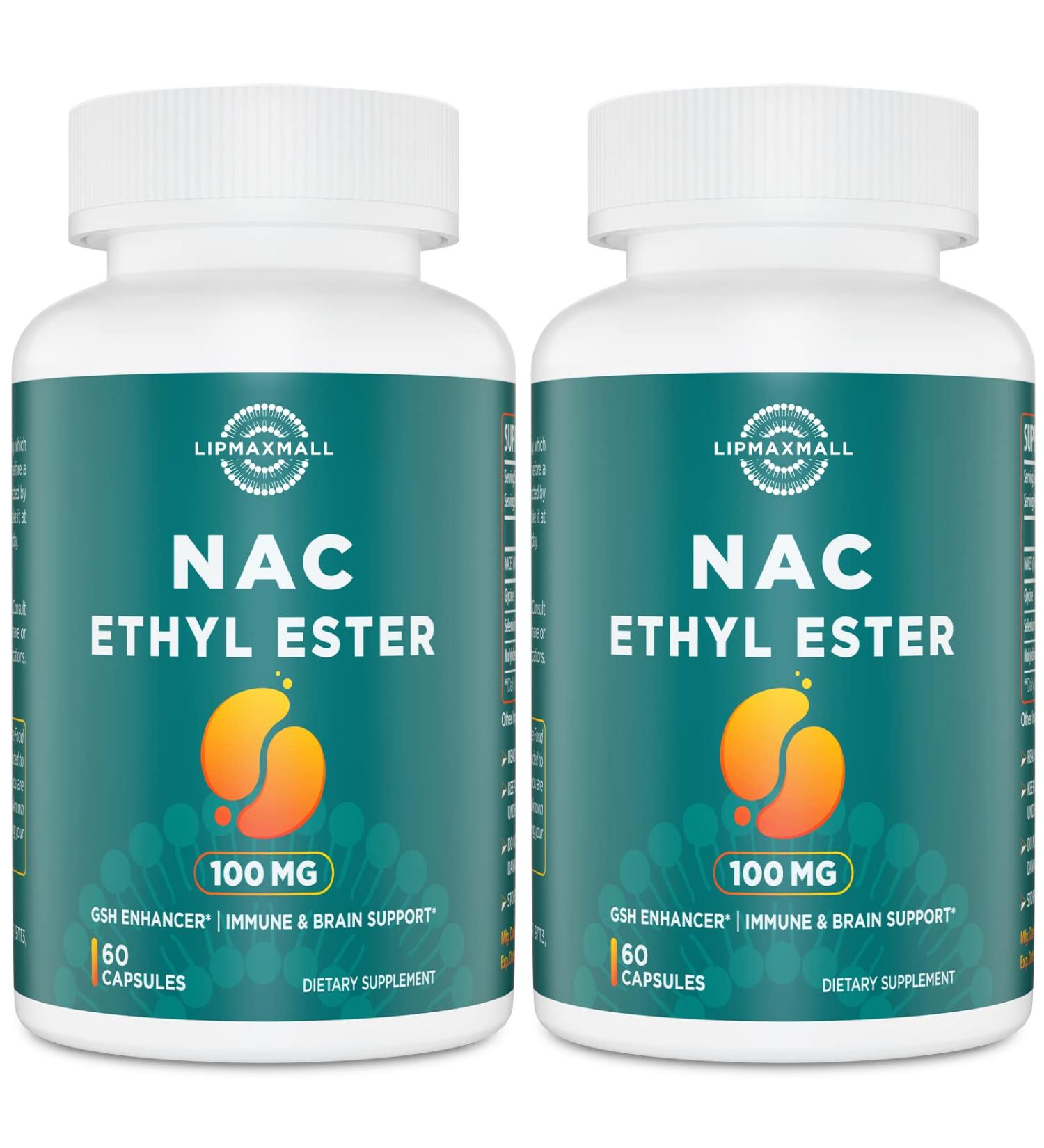 NACET 100mg with Glycine - Superior Absorption - Immune System Support - 60 Capsules (2 Pack) - Buy Online on GoSupps.com