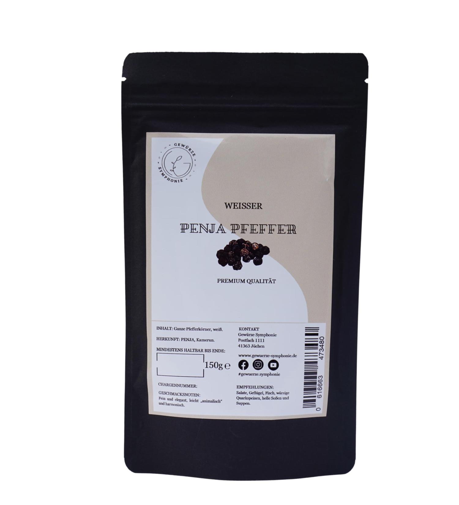 Buy Spices Symphony Penja White Pepper 150g | Coarse White Peppercorns for Mills | Premium Quality Penja Pepper - Buy Online on GoSupps.com