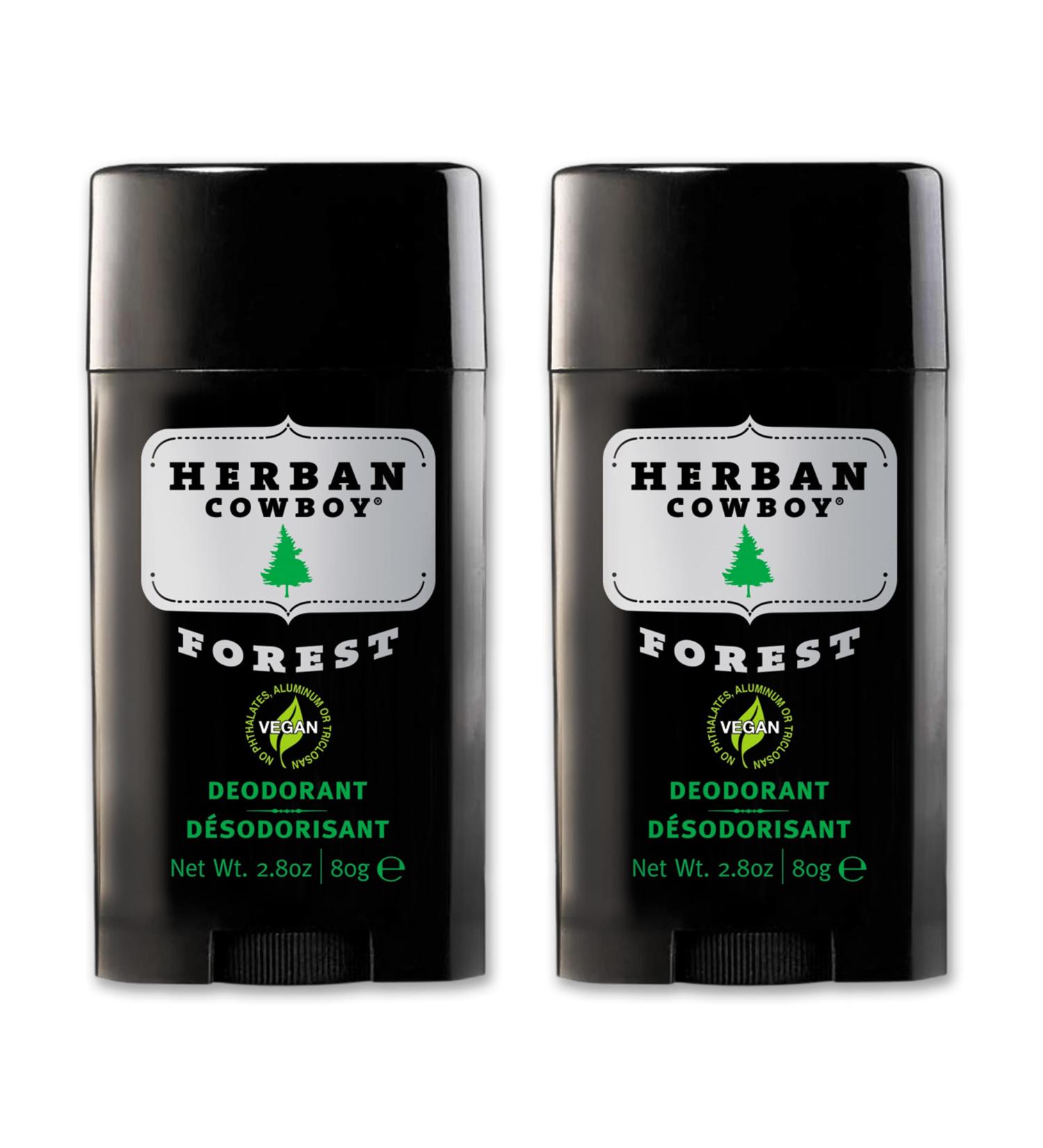 Herban Cowboy Forest Deodorant 2.8oz - Pack of 2 | Long-lasting Protection - Buy Online on GoSupps.com