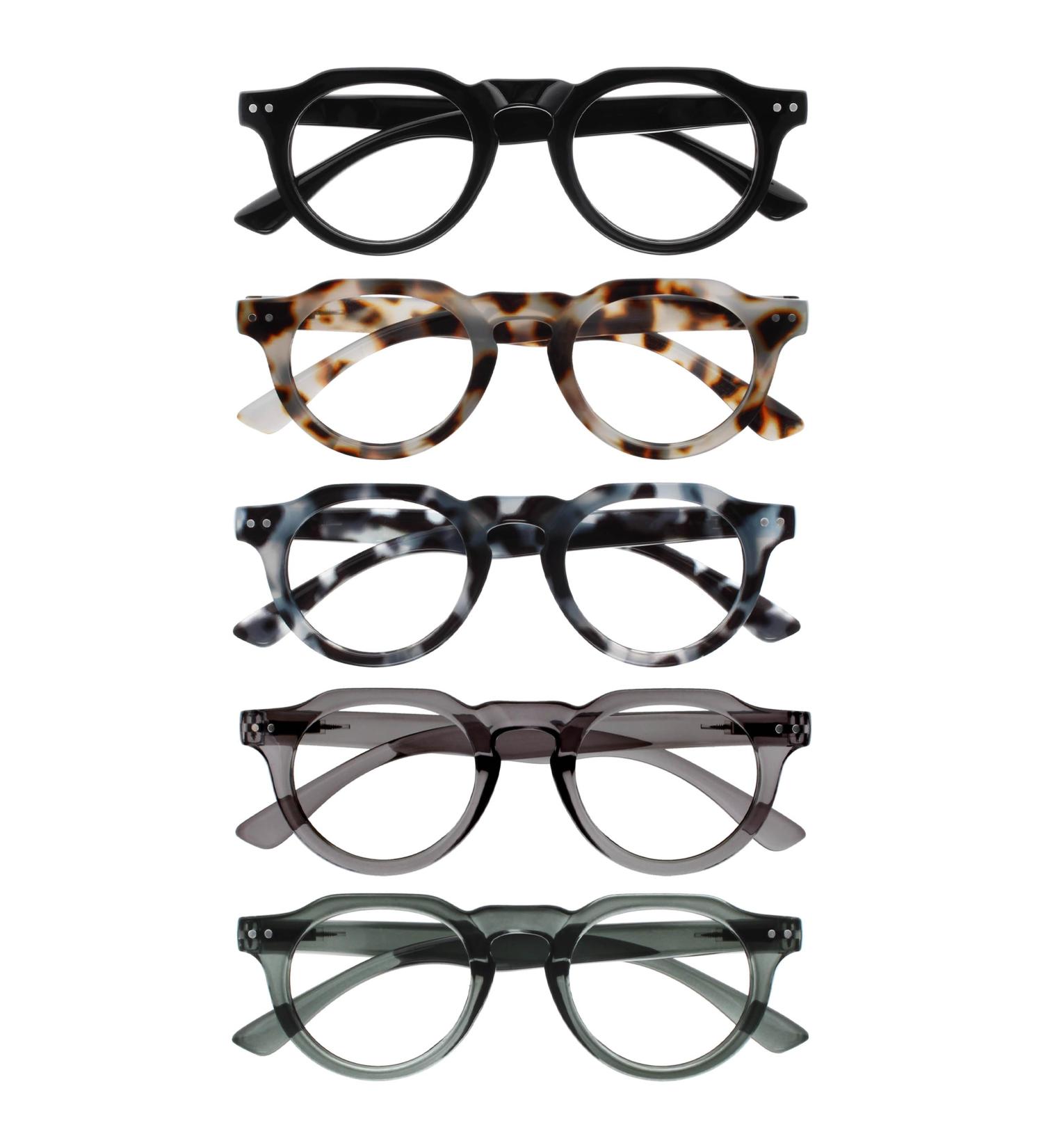 Opulize Rio Blue Light Filter Reading Glasses - Unisex Spring Hinges - Multiple Colors & Magnifications Available - Buy Online on GoSupps.com