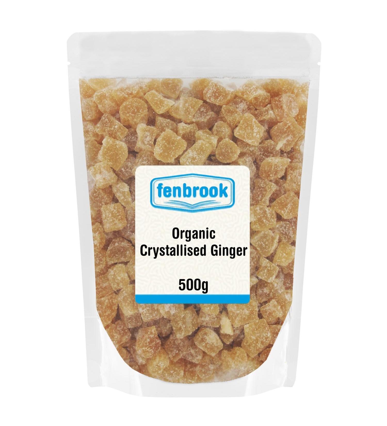 Organic Crystallised Ginger 500g Certified Organic by Fenbrook Organic - Buy Online on GoSupps.com