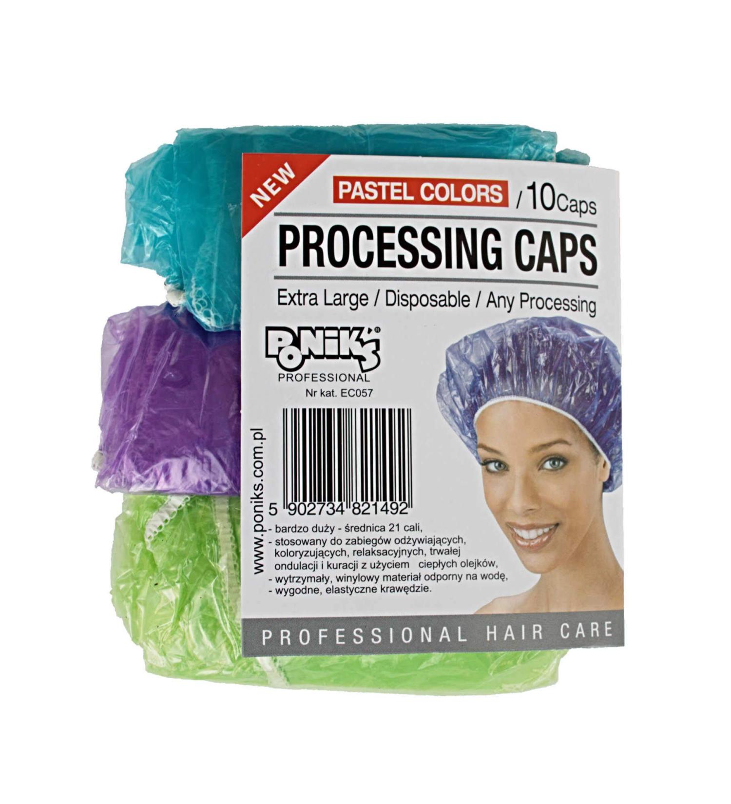 Buy Ponik's Disposable Shower Hood Bath Cap - Waterproof Hair Protection for Salons | 10 Pack in Clear & 3 Colors - Buy Online on GoSupps.com