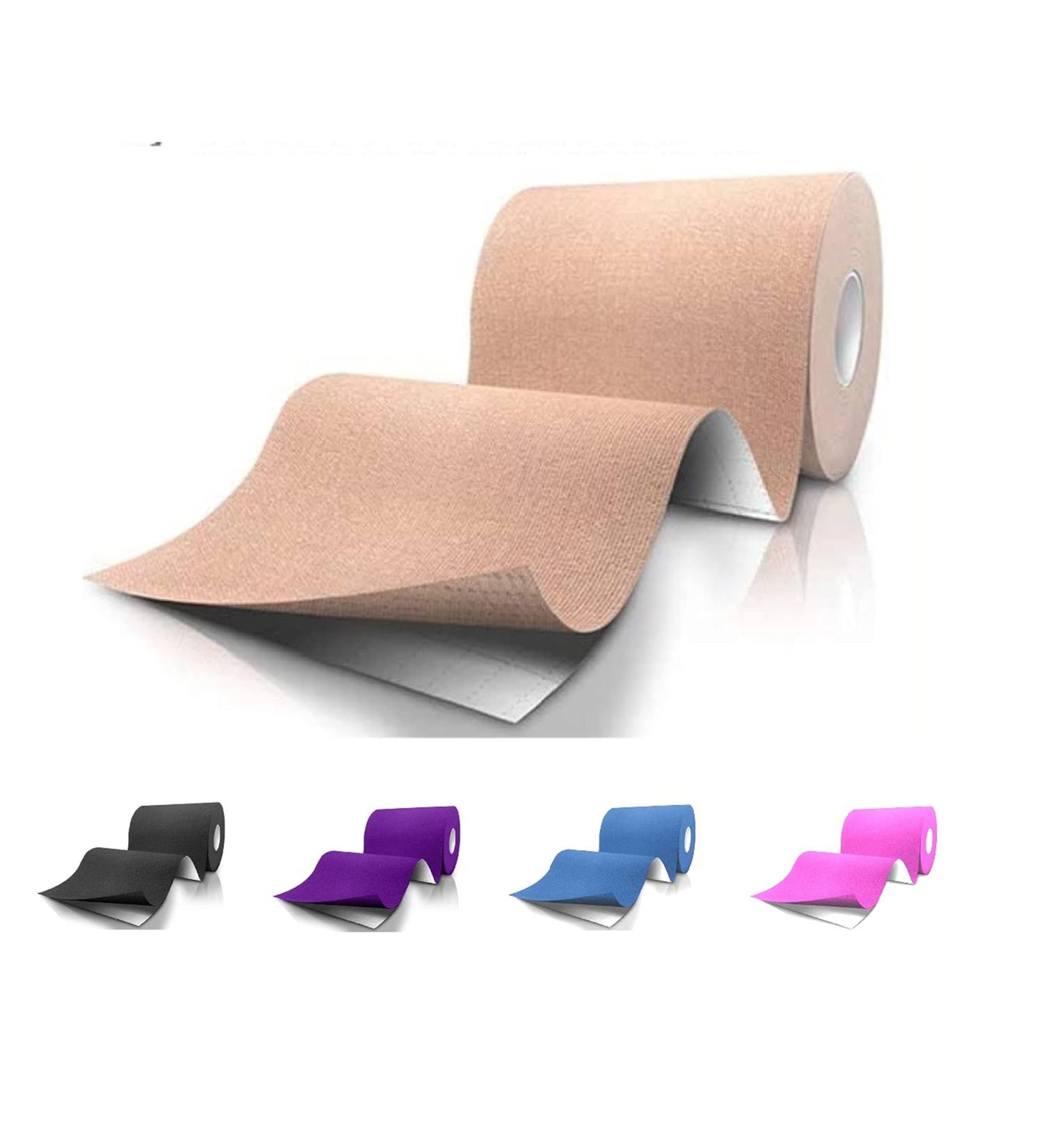 Premium 4 x 16.4' Kinesiology Tape for Athletic Performance and Muscle Pain Relief - Latex-Free, Waterproof, Uncut Roll - Beige - Buy Online on GoSupps.com