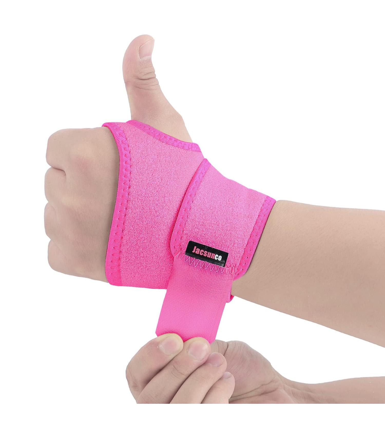 Buy Wrist Bandages & Compression Wraps for Pain Relief | Sports & Fitness Support for Men & Women | Left & Right Hand - Pink - Buy Online on GoSupps.com