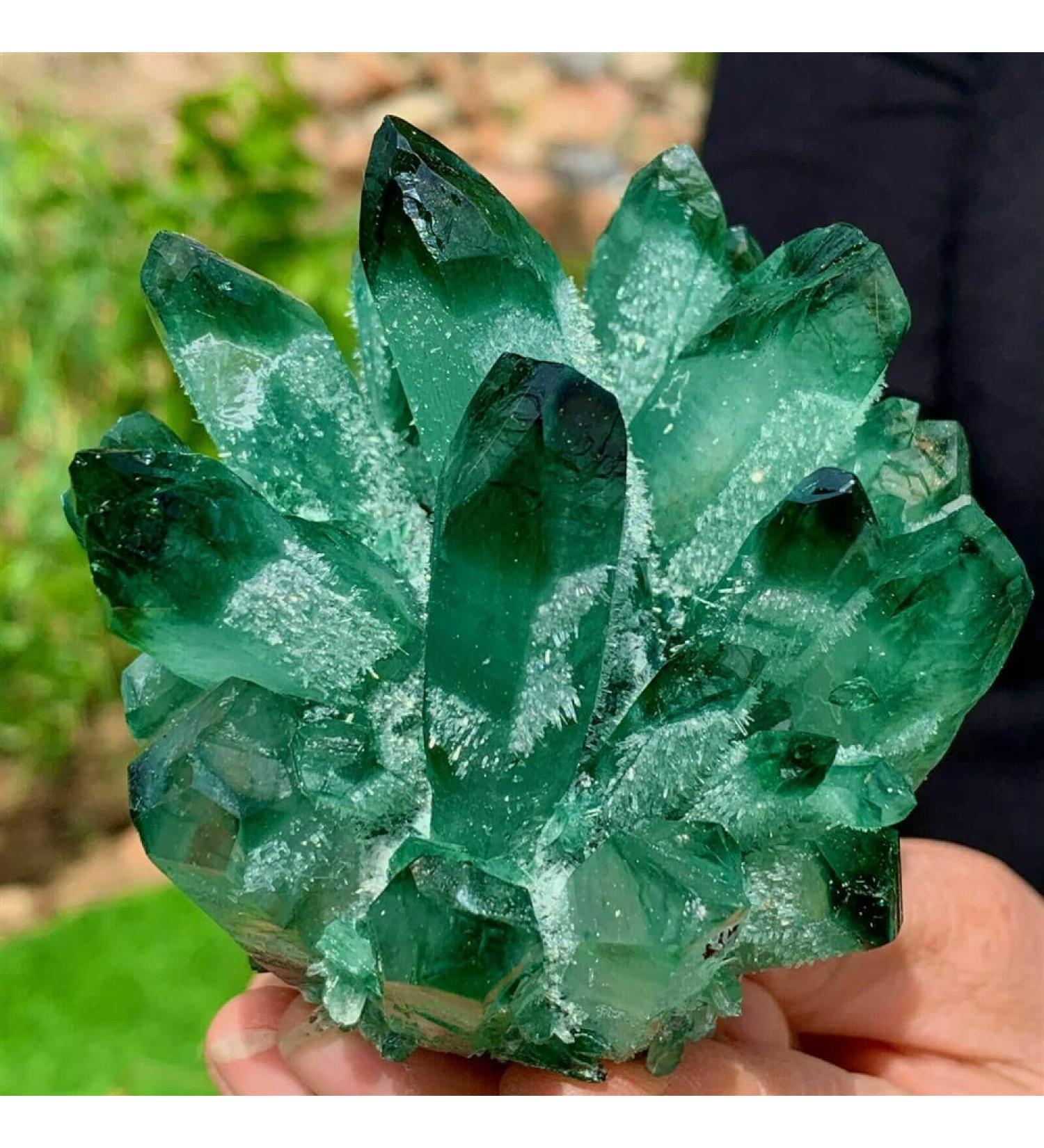 Home Natural Green Spooky Spooky Quartz Crystal Cluster Specimen Home Office Decoration Crystal Cluster (Size : 900-1000g) - Buy Online on GoSupps.com