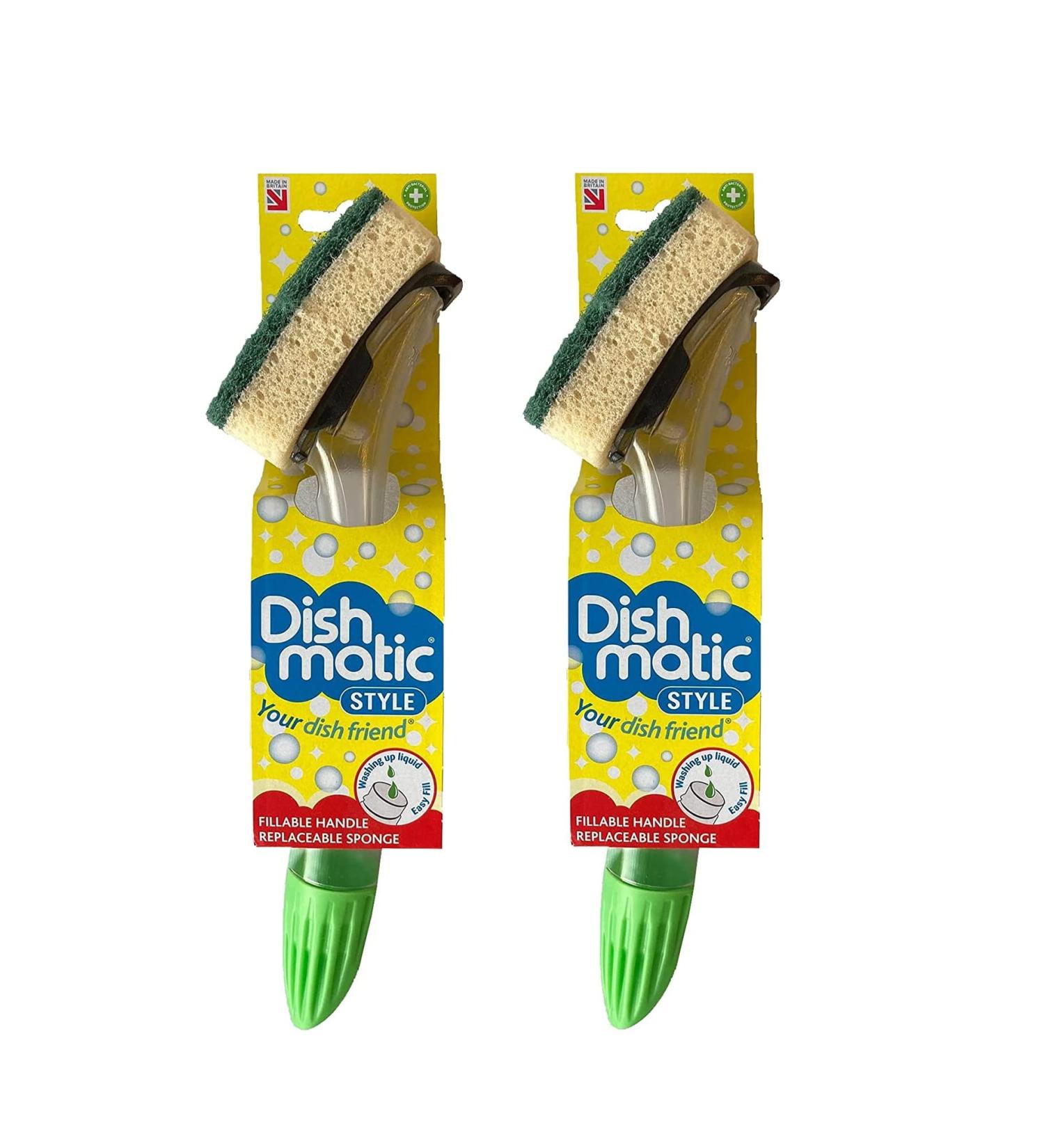 2 x The Dishmatic Washing Up Brush Plus Heavy Duty Sponge - Buy Online on GoSupps.com
