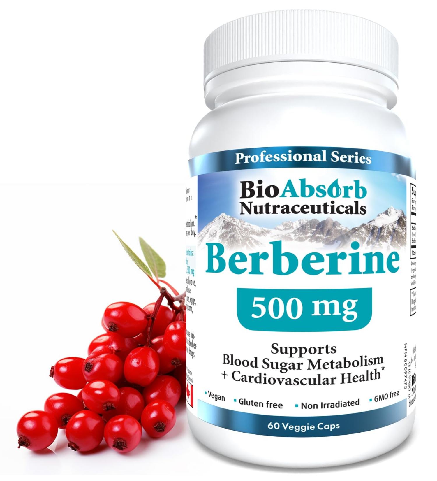 Berberine 500mg Supplement 97% Tested Purity Berberine Supplements Sourced From Non-GMO Berberis Aristata (60 Veggie Caps of Berberine HCL) 60 count (Pack of 1) - Buy Online on GoSupps.com