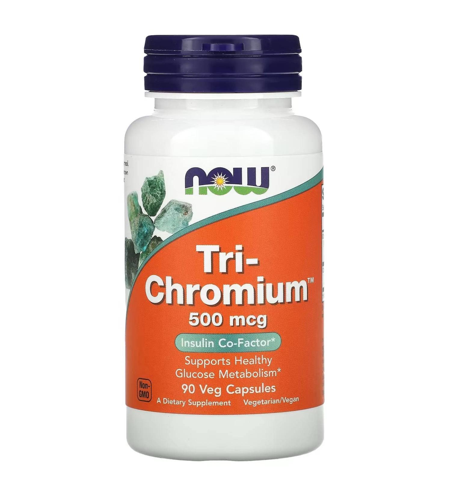 Now Foods Tri-Chromium 500mcg + Cinn.90vcap - Buy Online on GoSupps.com