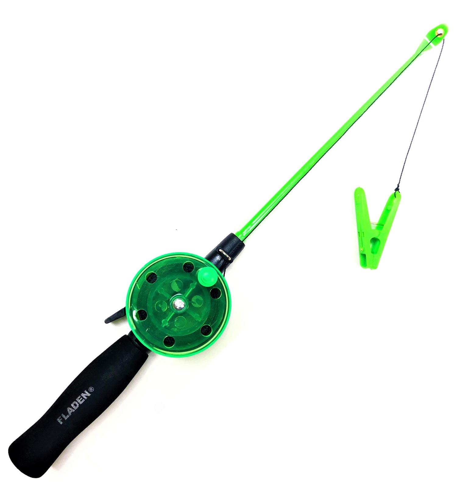 Mega Fishing Children's Fishing Rod Crab Fishing Rod 40cm - Children's Beach & Holiday Fishing Rod - Crab & Crab Rod - Black/Green/Pink