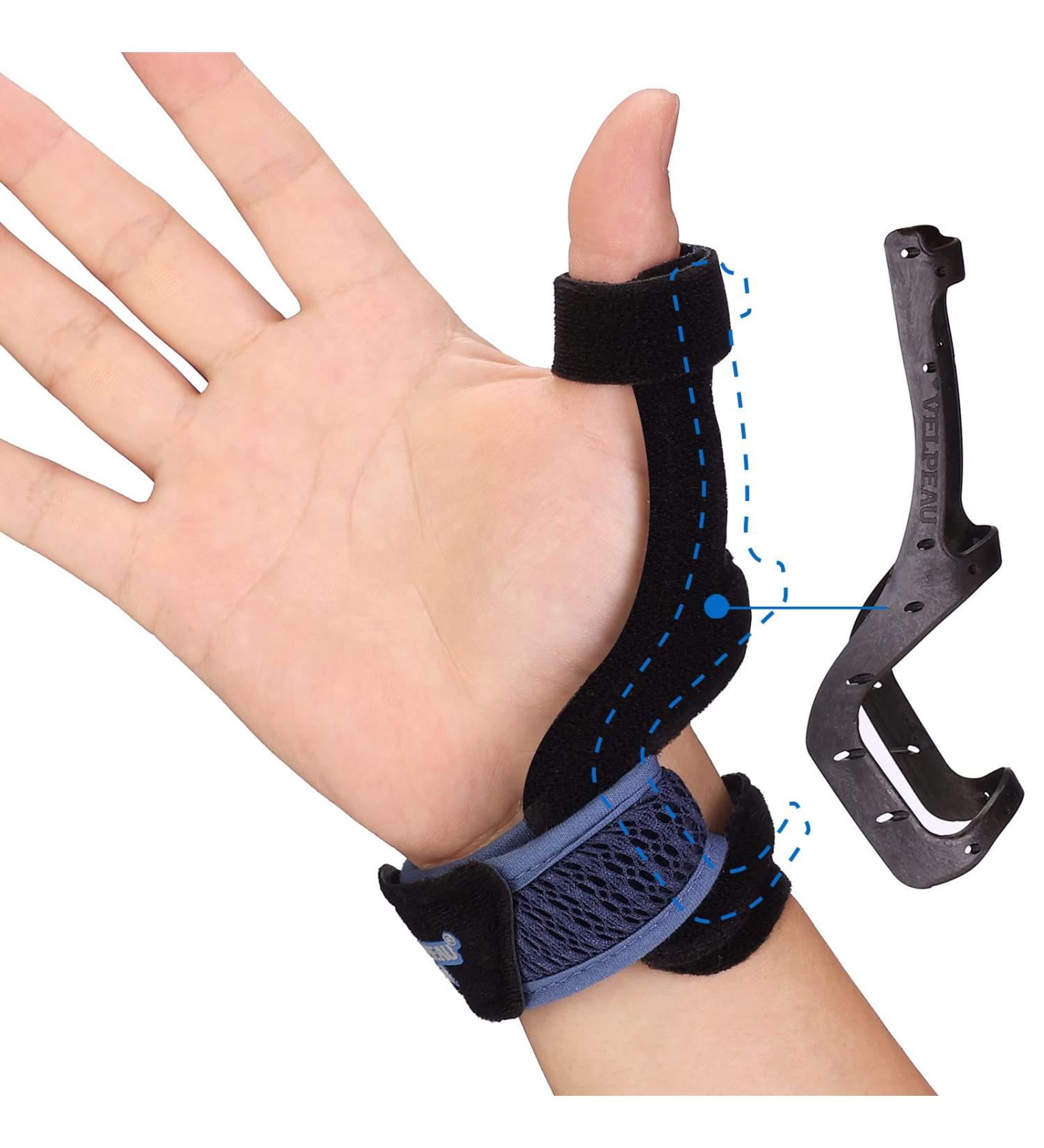 Velpeau Thumb Brace - Reversible Wrist & Thumb Spica Splint for Trigger Finger, De Quervain's, Arthritis - Medium Size - Buy Online on GoSupps.com