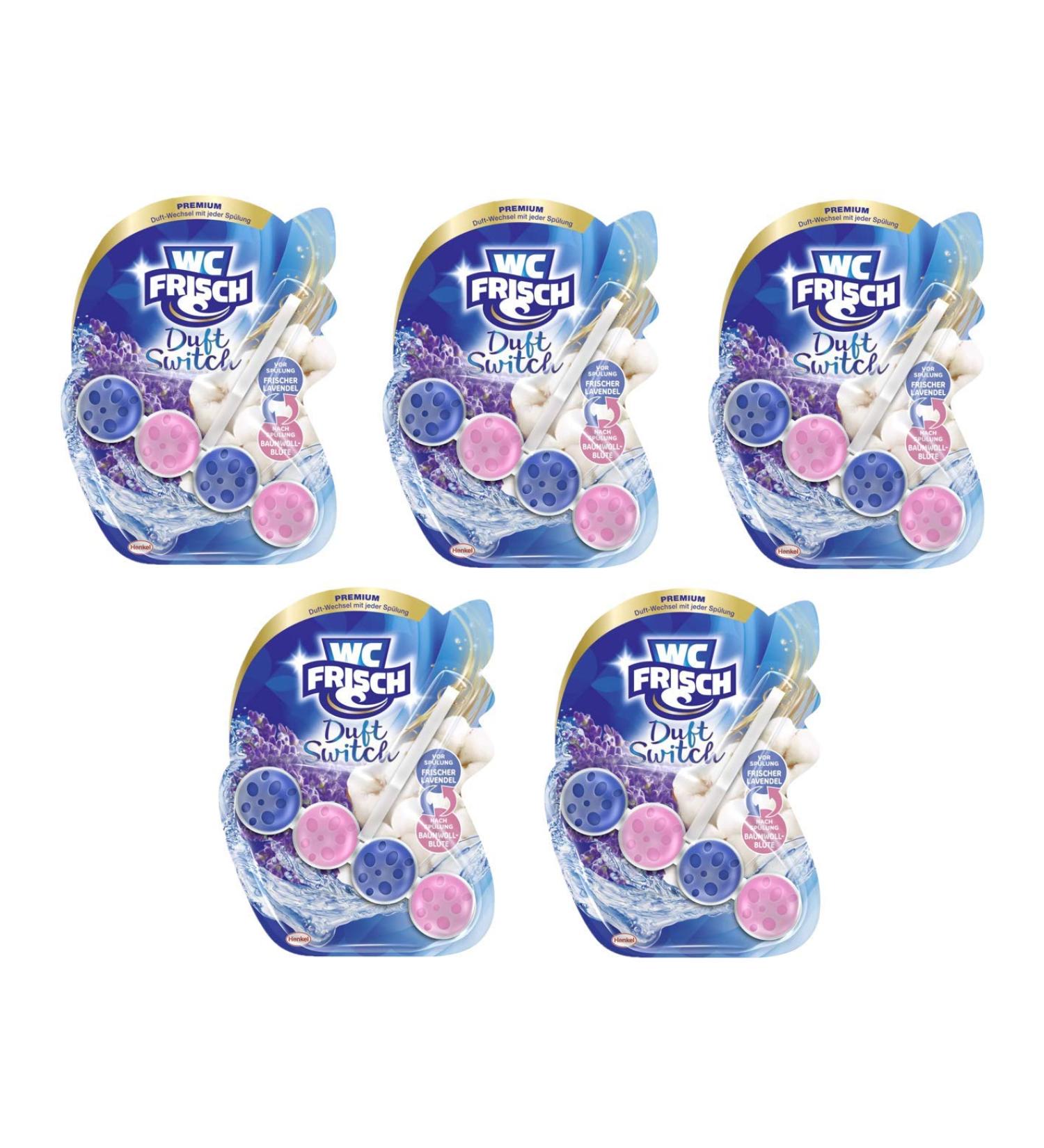 WC-Fresh Lavender & Cotton Blossom Toilet Cleaner - Fragrance Switch Pack of 5 (250g) - Freshen Your Bathroom Today! - Buy Online on GoSupps.com