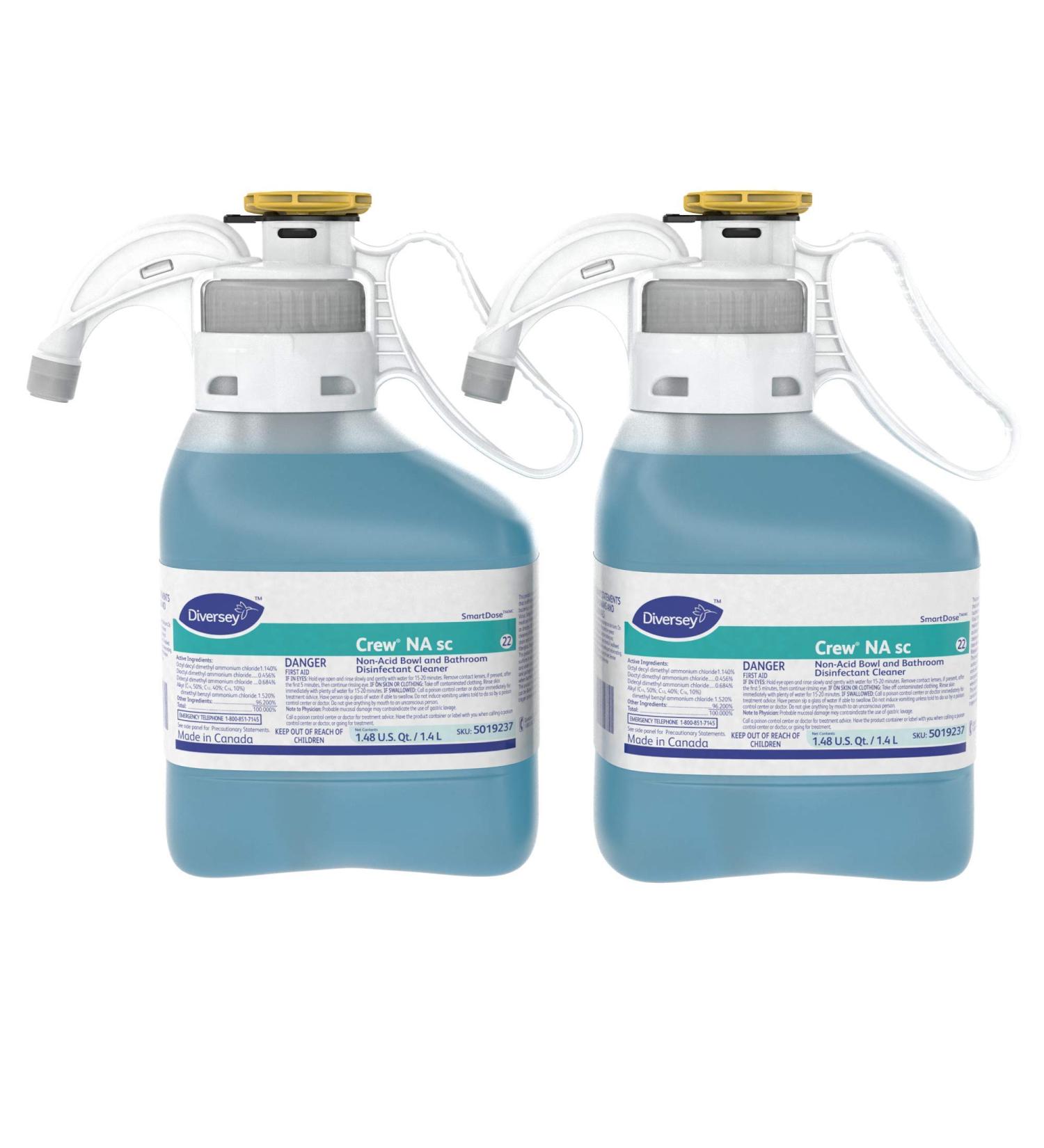 Diversey Crew Non-Acid Bowl & Bathroom Disinfectant Cleaner - 47.36 Fl Oz (Pack of 2) - Best International Shipping - Buy Online on GoSupps.com