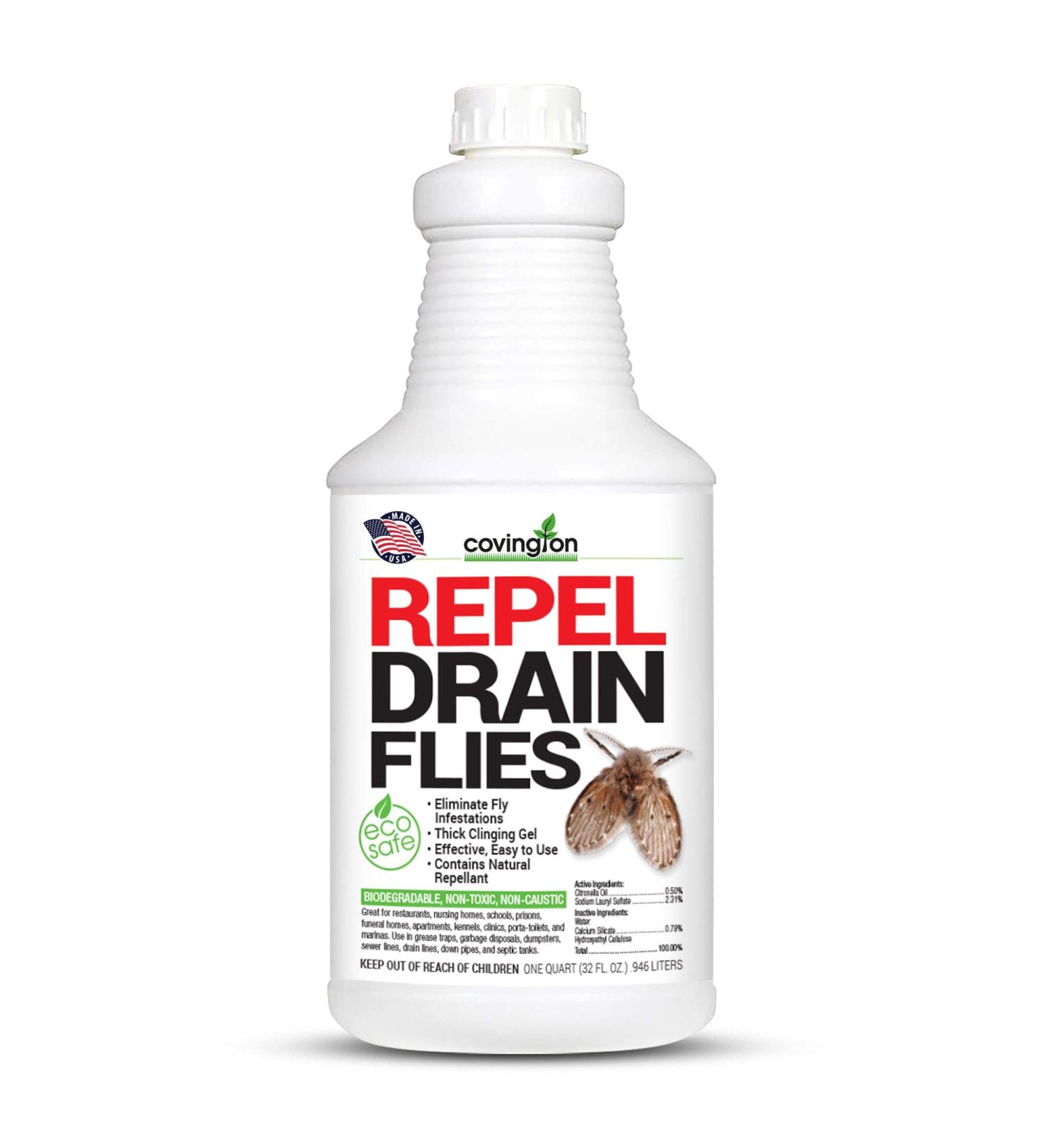 Covington Drain Fly Repellent | Eliminate Drain Flies in Kitchen & Bathroom Sinks | Effective Drain Fly Treatment - Buy Online on GoSupps.com