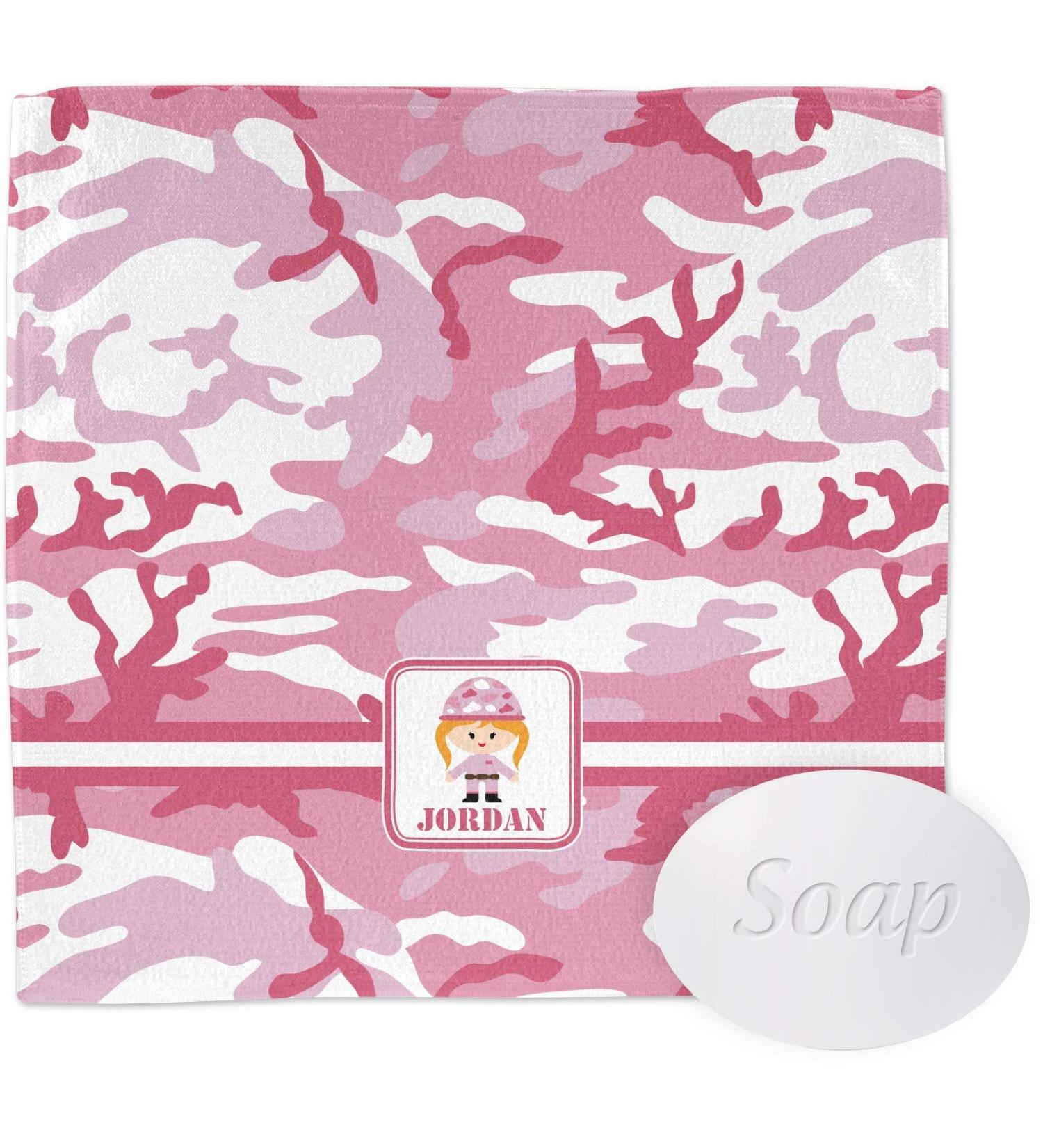 Buy YouCustomizeIt Personalized Pink Camo Washcloth - Custom Gifts | Fast International Shipping - Buy Online on GoSupps.com
