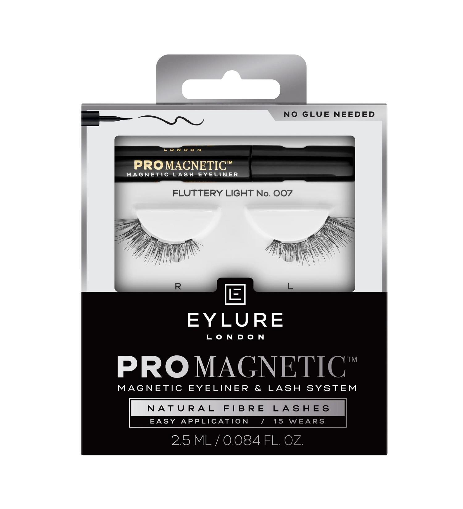 Eylure PROMAGNETIC Eyeliner & Lash Kit No. 007 - Black Natural Fibre Lashes - Fluttery Light - Buy Online on GoSupps.com