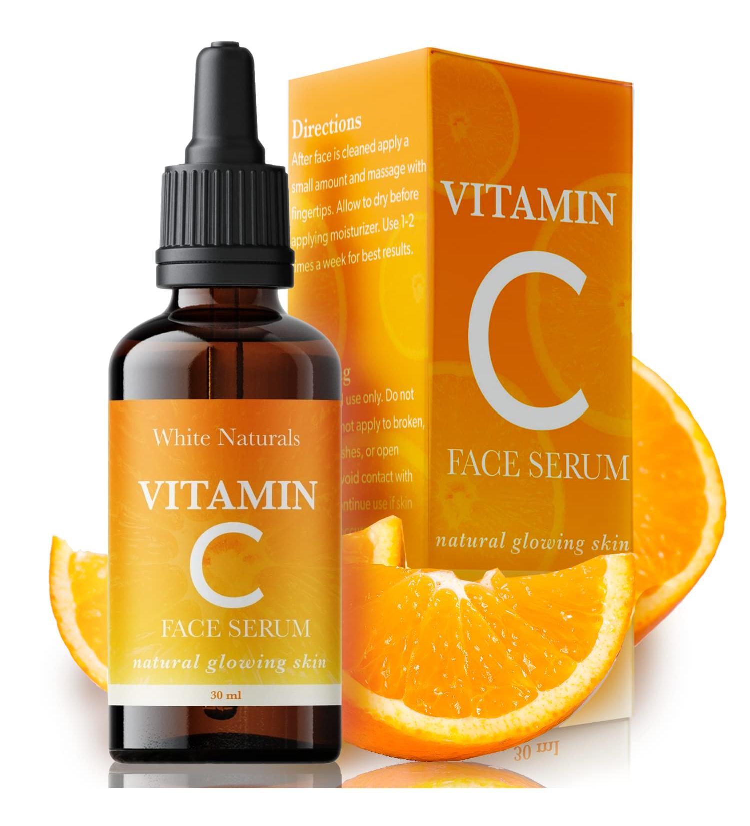 Pure Vitamin C Facial Serum - Anti-Aging Hydrating Dark Spot Reducer Fine Lines & Wrinkles Treatment for Glowing Skin - Buy Online on GoSupps.com