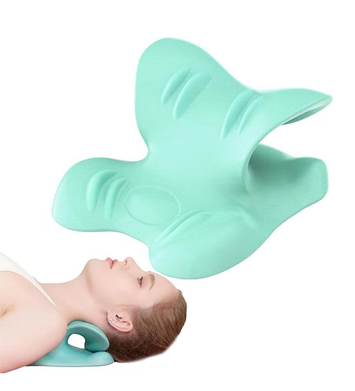 Cervical Traction Pillow | Ergonomic Neck Stretcher with C-Curve Pillow Design | Elastic Base Neck Support Traction Equipment with 2 Stretching Modes - Buy Online on GoSupps.com